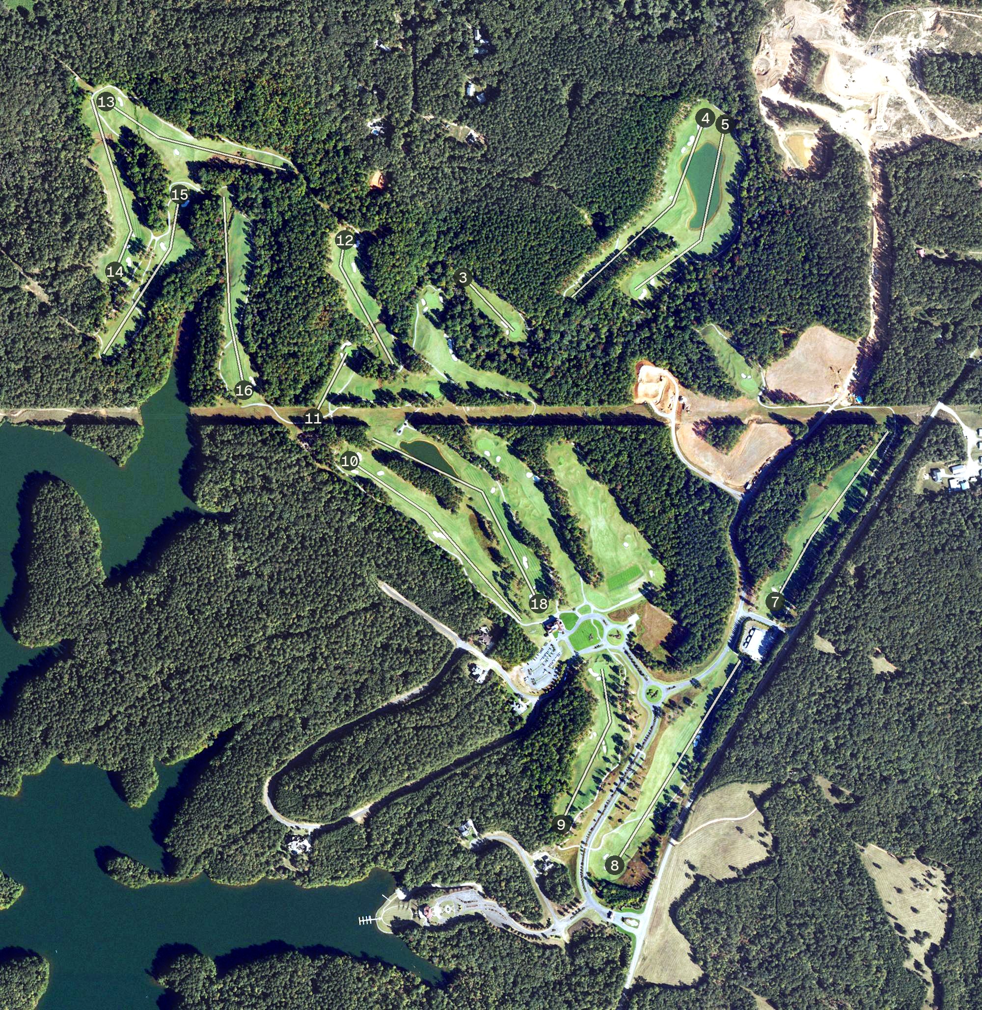 Aerial view of Crystal Falls Golf Club, GA