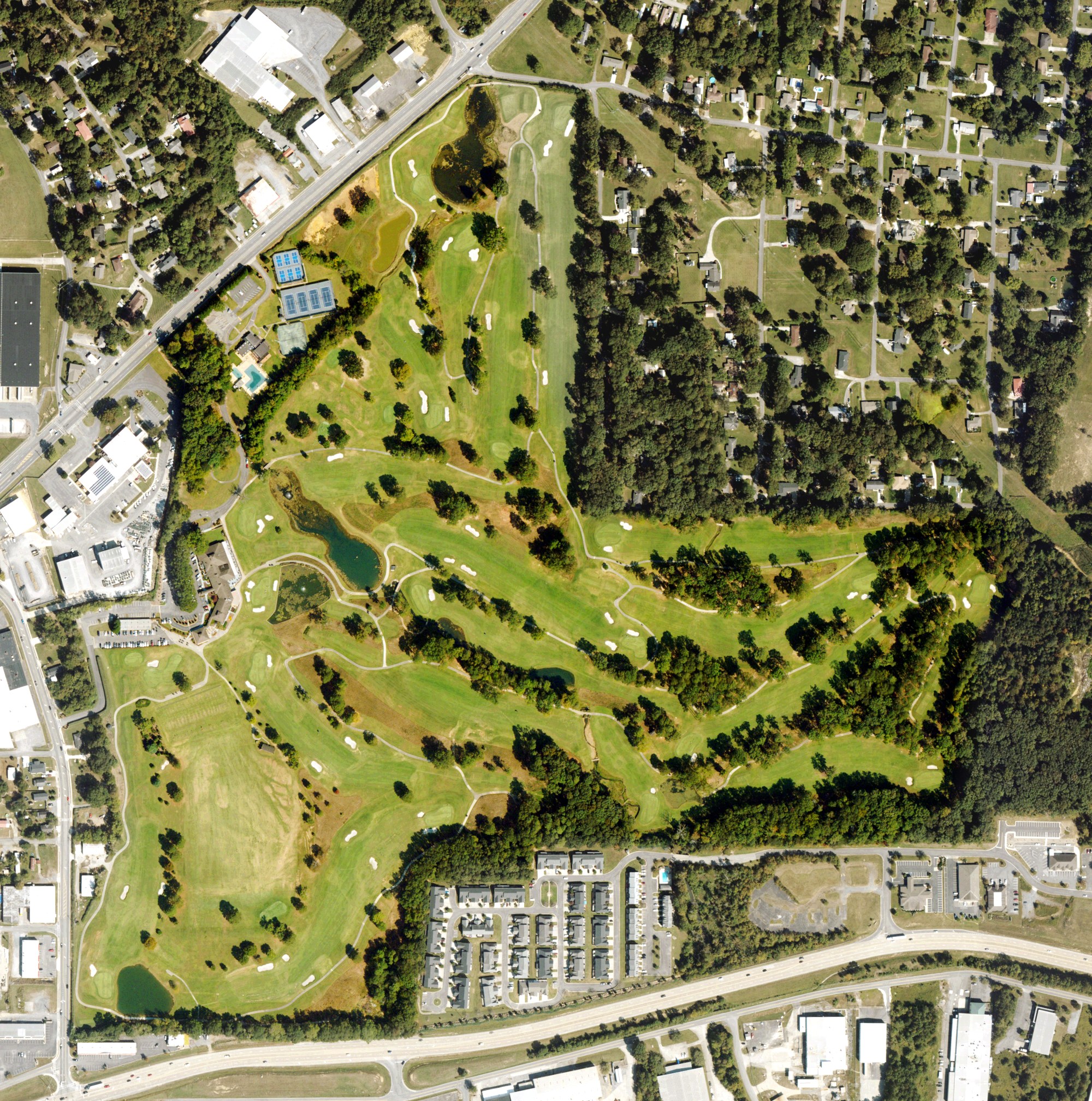 Aerial view of Dalton Golf and Country Club, GA