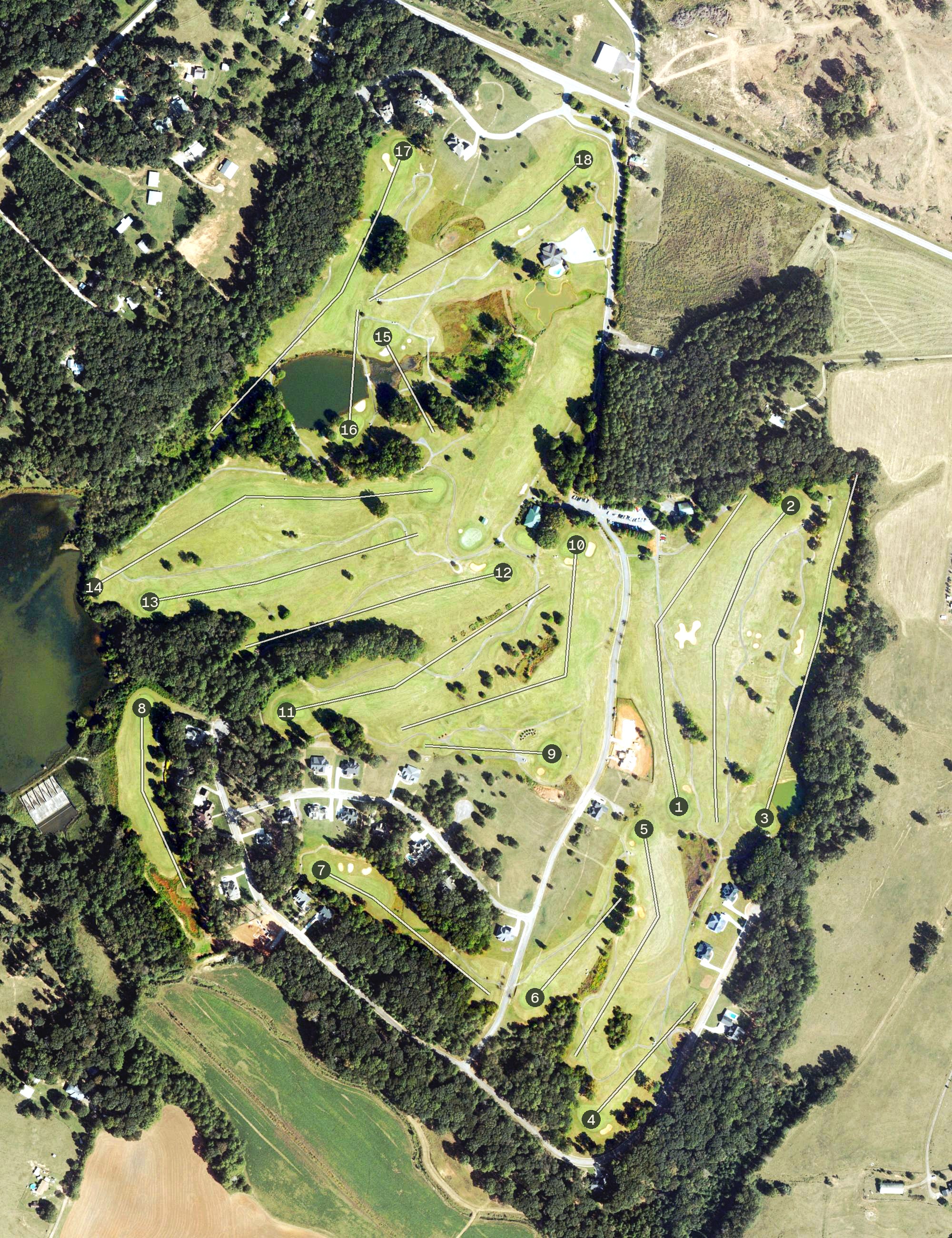 Aerial view of Double Oaks Golf Club, GA