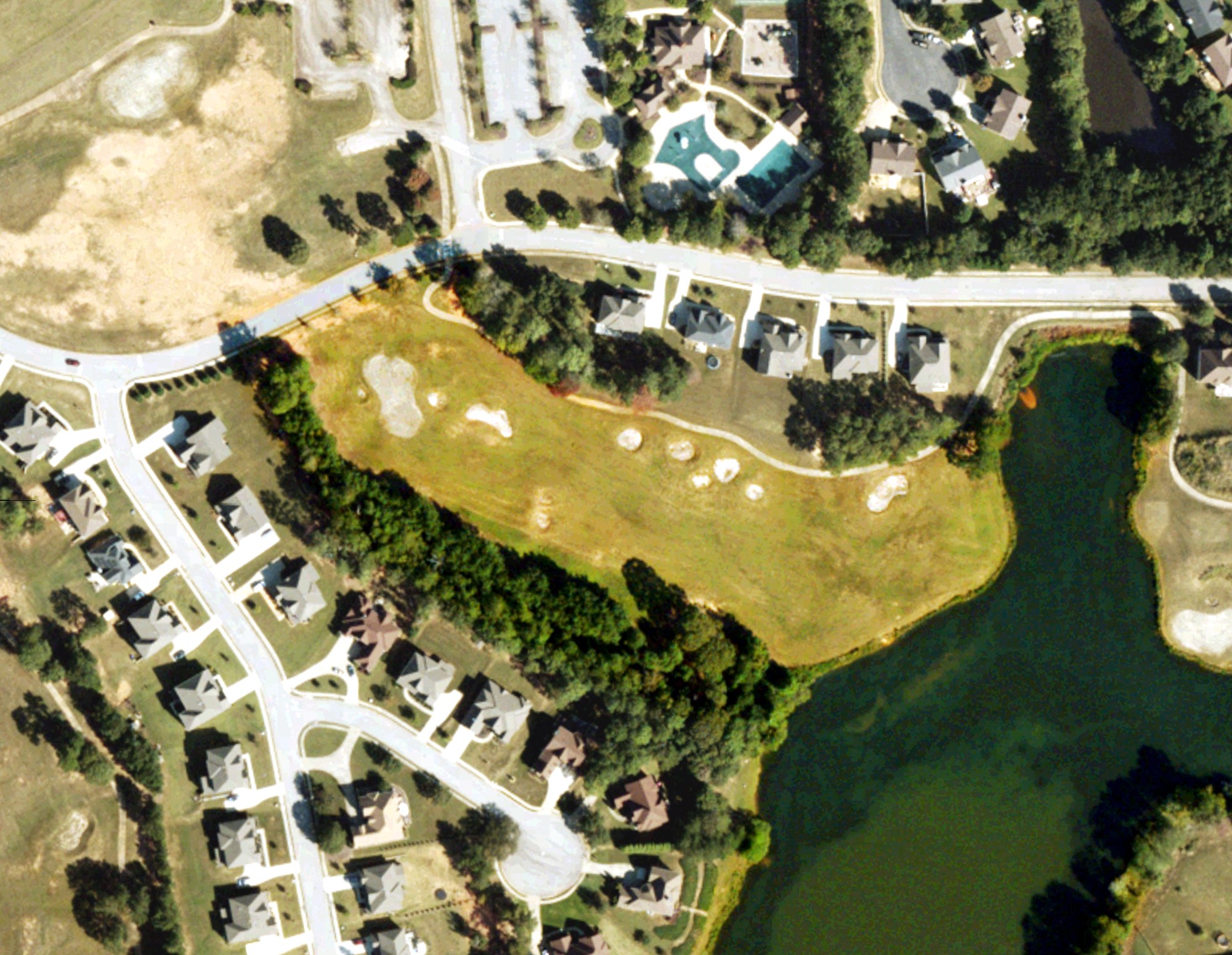 Aerial view of Durham Lakes Country Club, GA