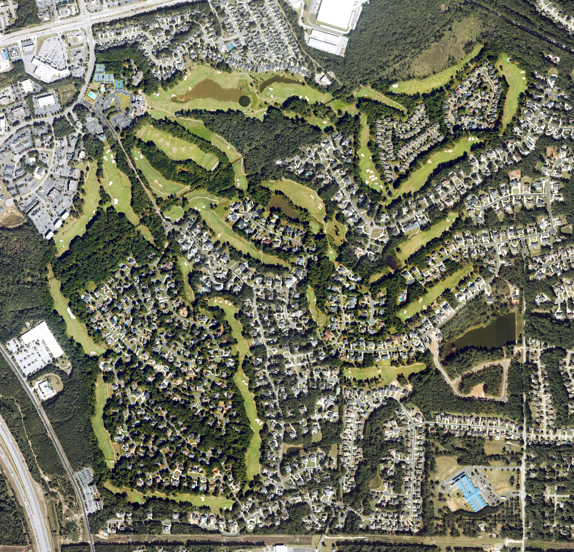 Aerial view of Eagle's Landing Country Club, GA