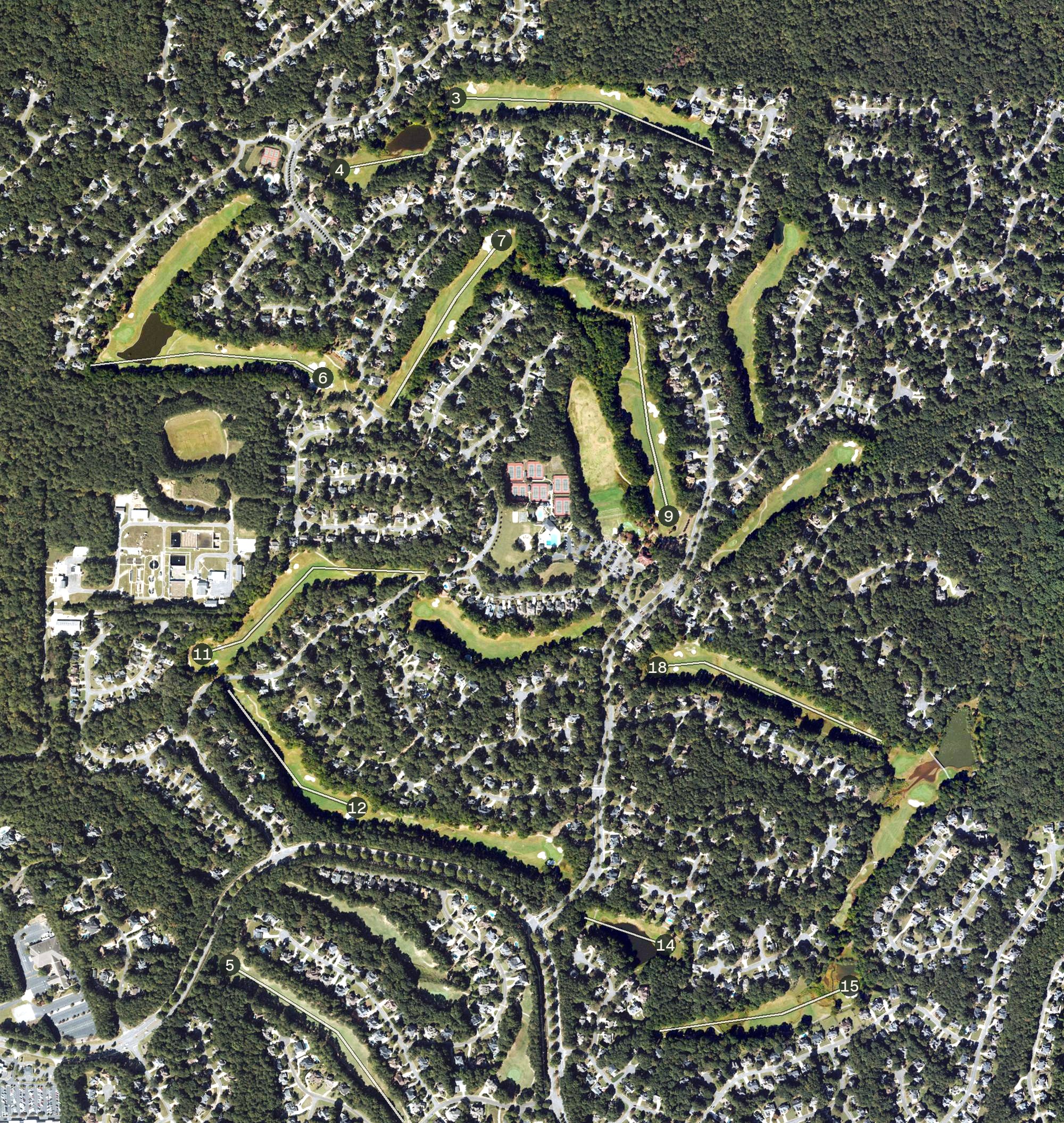 Aerial view of Eagle Watch Golf Club, GA