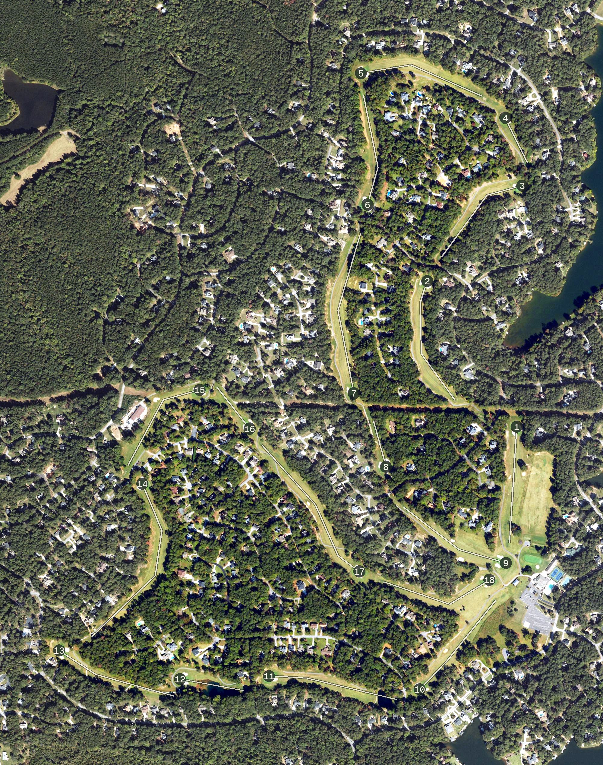Aerial view of Fairfield Plantation, GA
