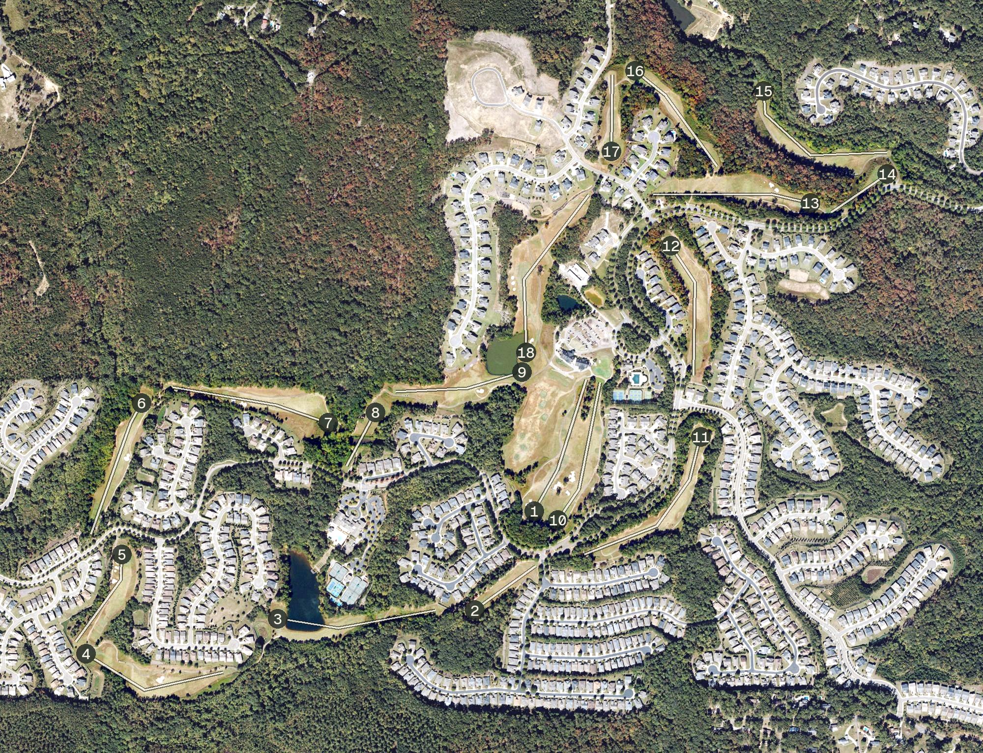 Aerial view of Fairways of Canton, GA