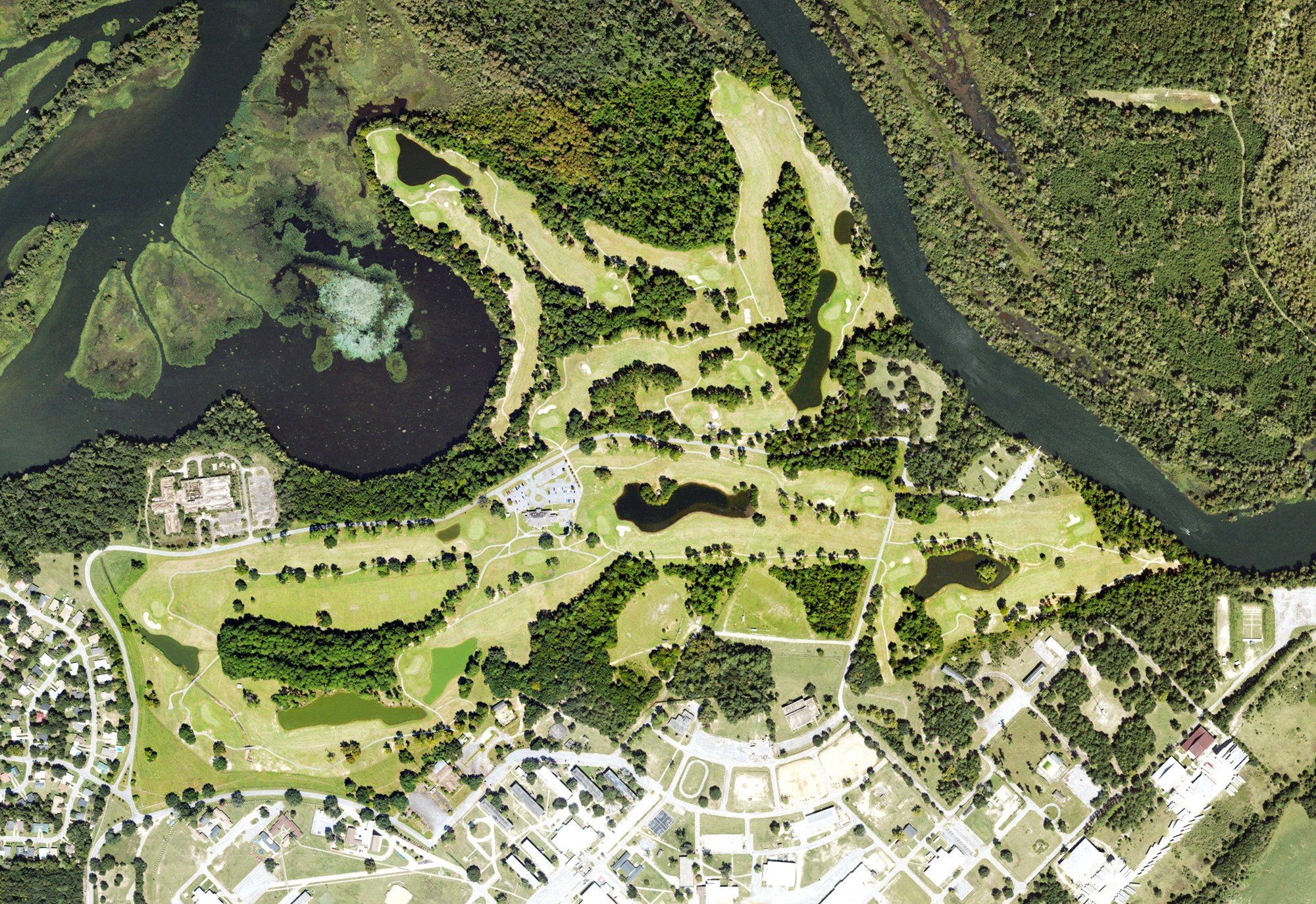 Aerial view of Flint River Golf Course, GA
