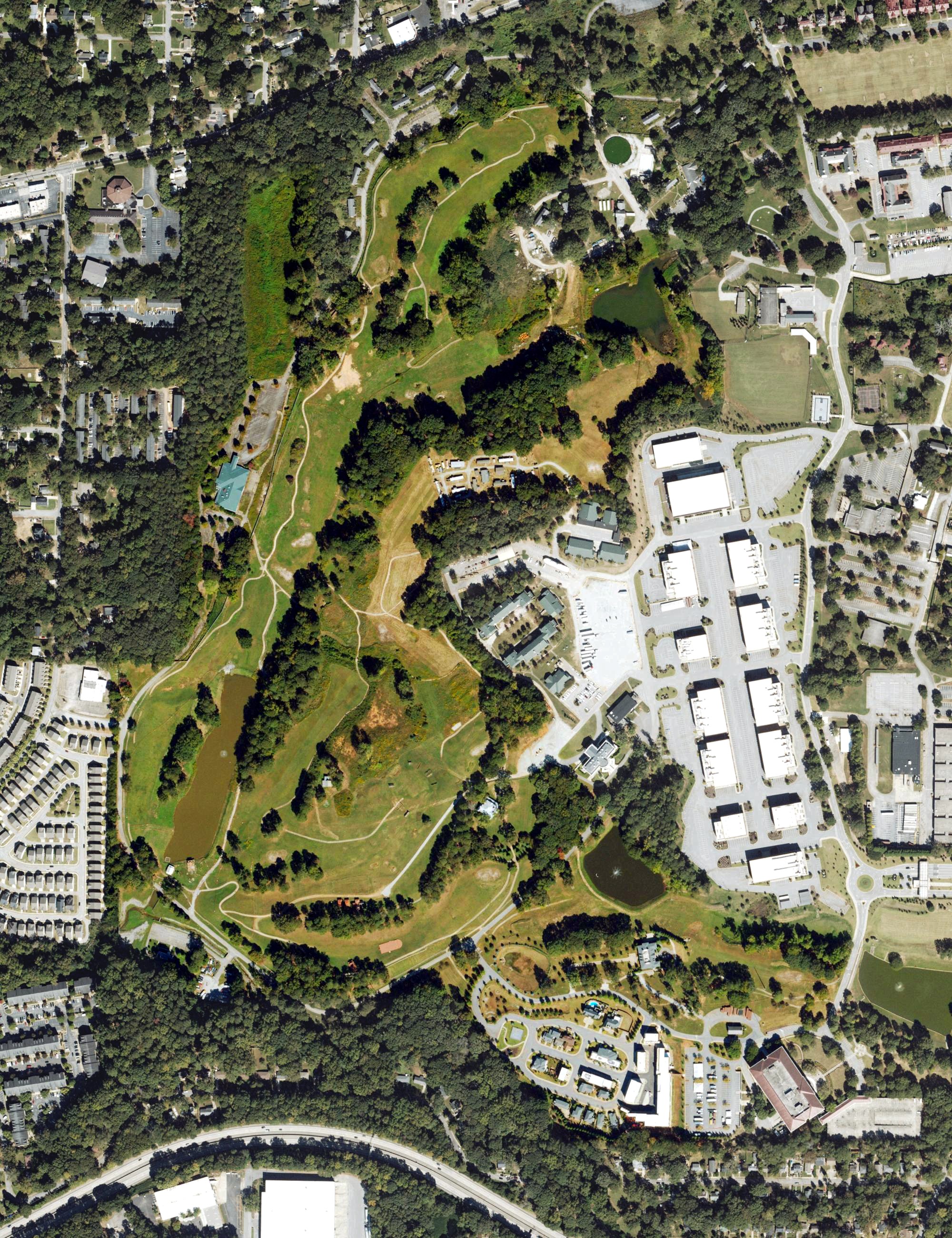 Aerial view of Fort McPherson Golf Course, GA