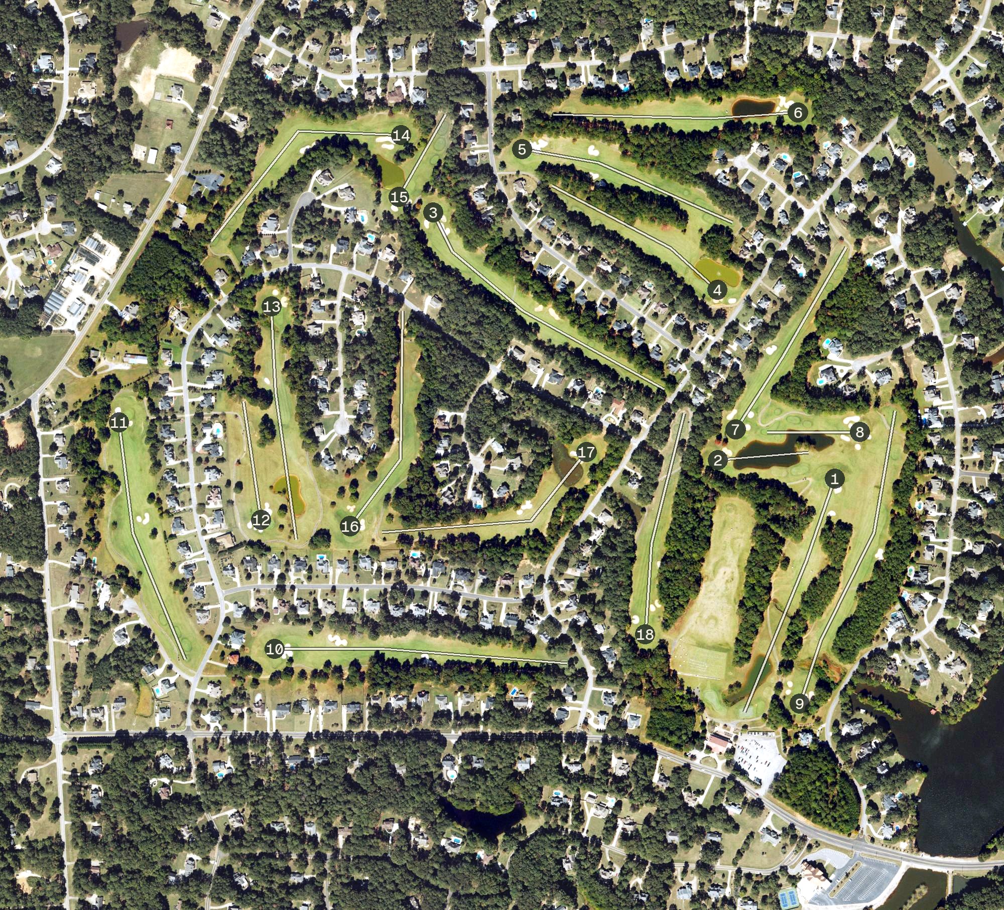 Aerial view of Georgia National Country Club, GA
