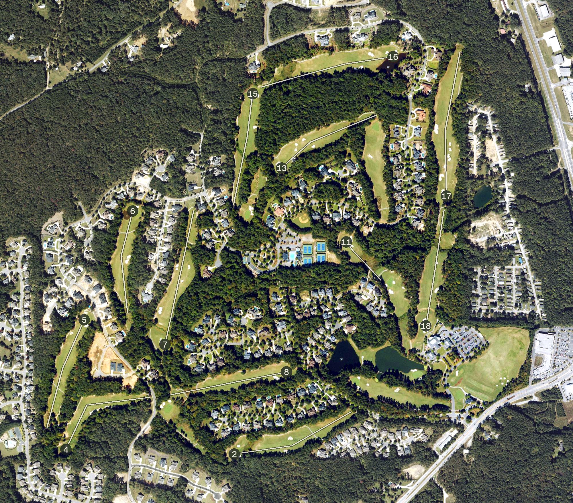 Aerial view of Governors Towne Club, GA