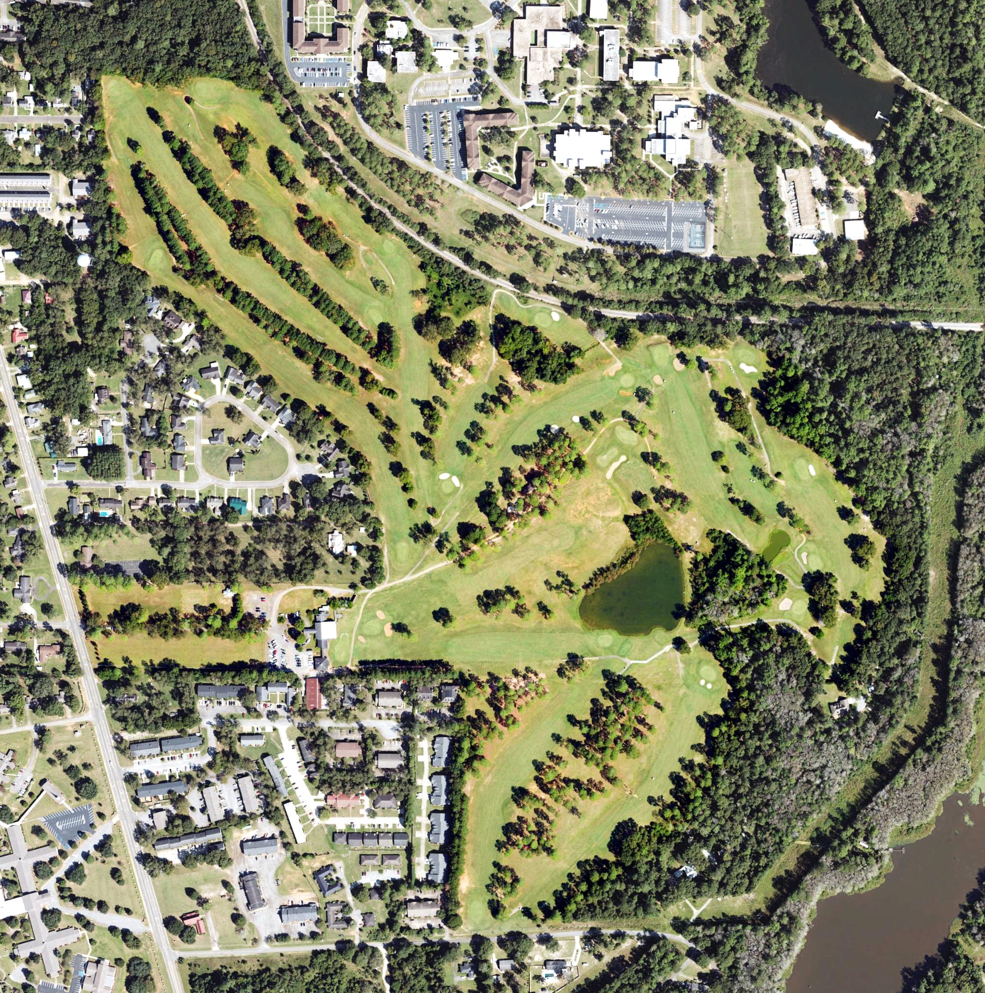 Aerial view of Griffin Bell Golf Course, GA