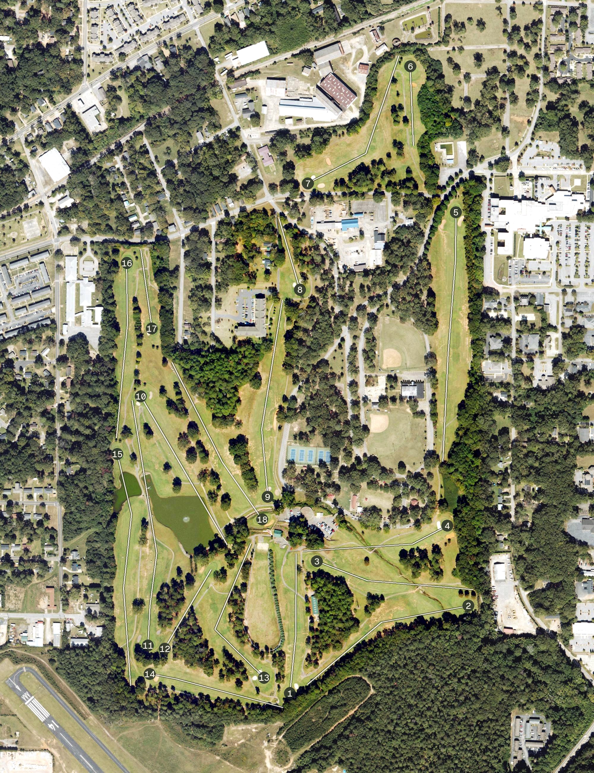 Aerial view of Griffin Golf Course, GA
