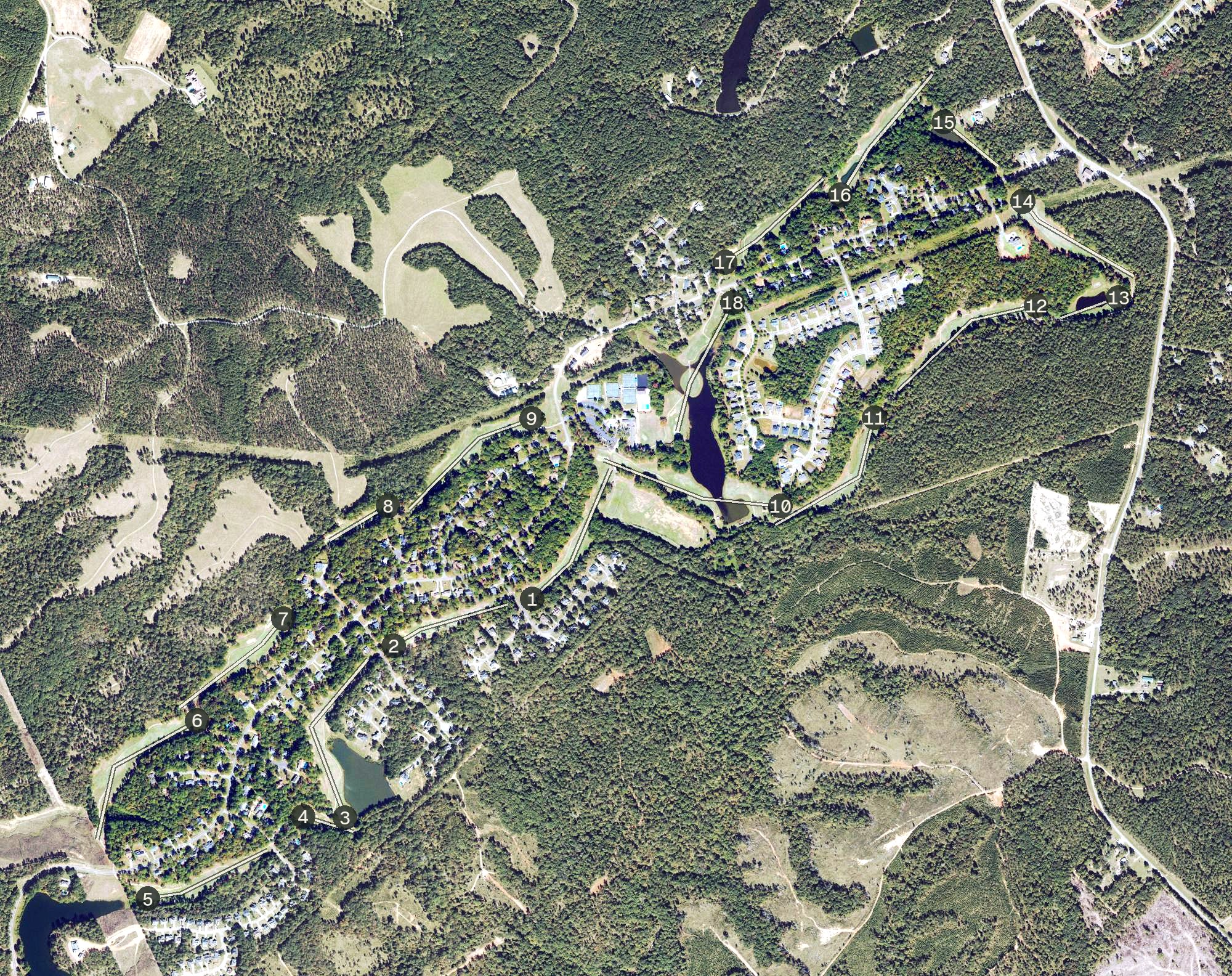 Aerial view of Healy Point Country Club, GA