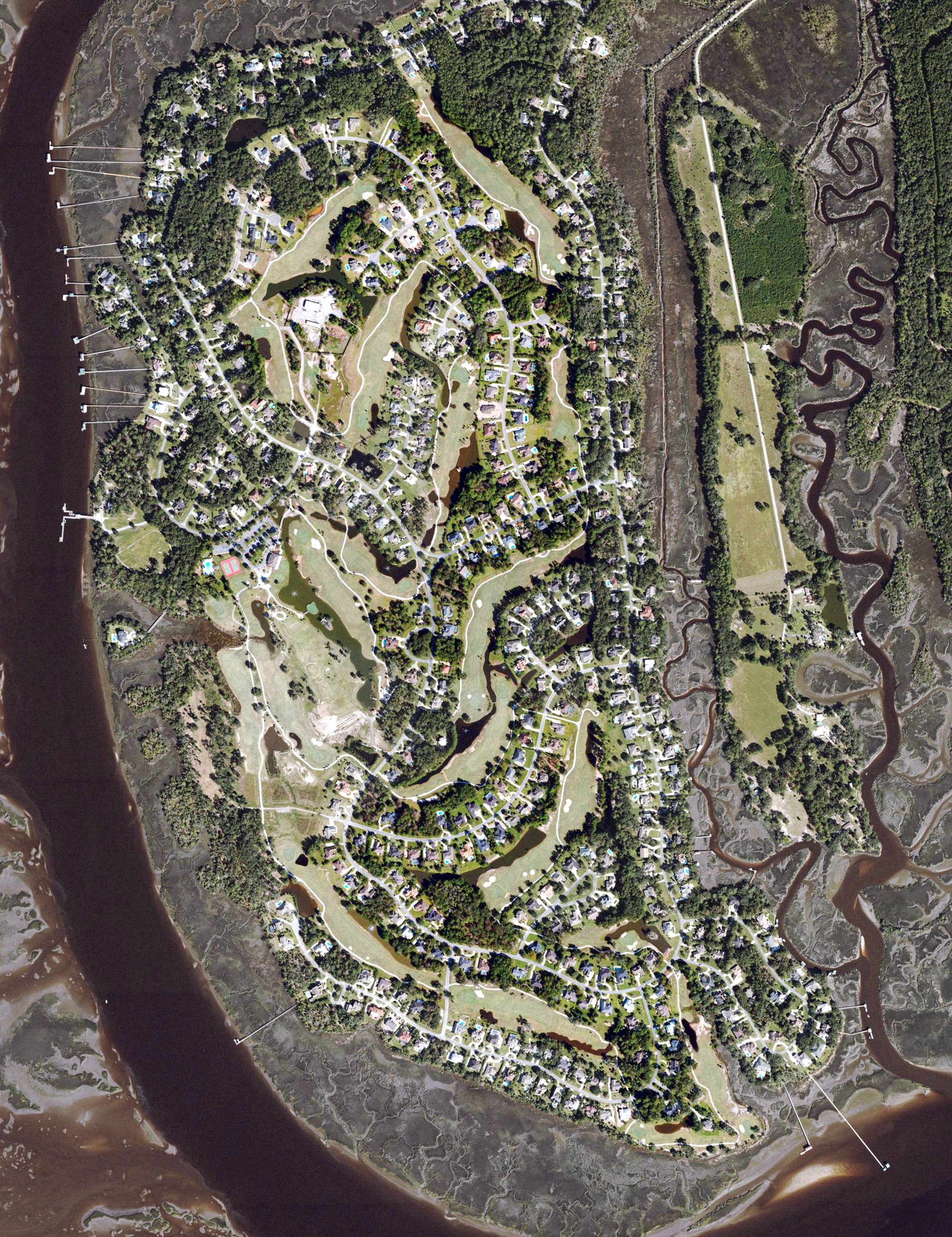 Aerial view of Heritage Oaks Golf Club, GA