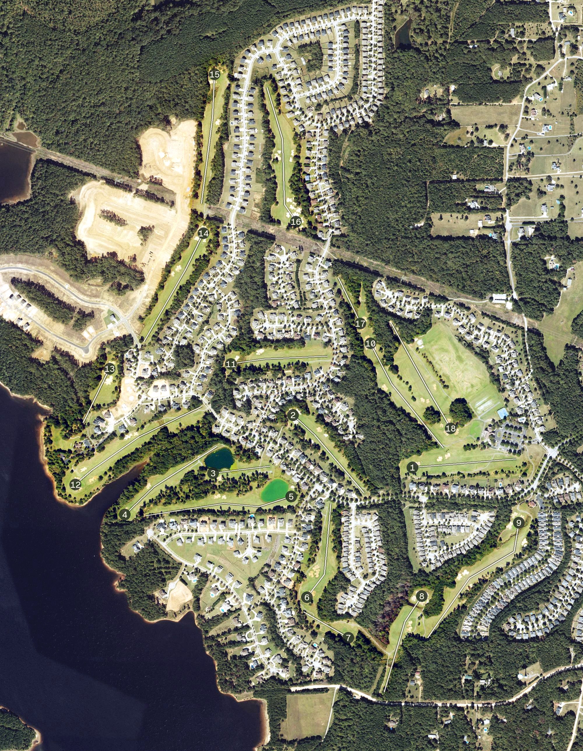 Aerial view of Heron Bay Golf & Country Club, GA