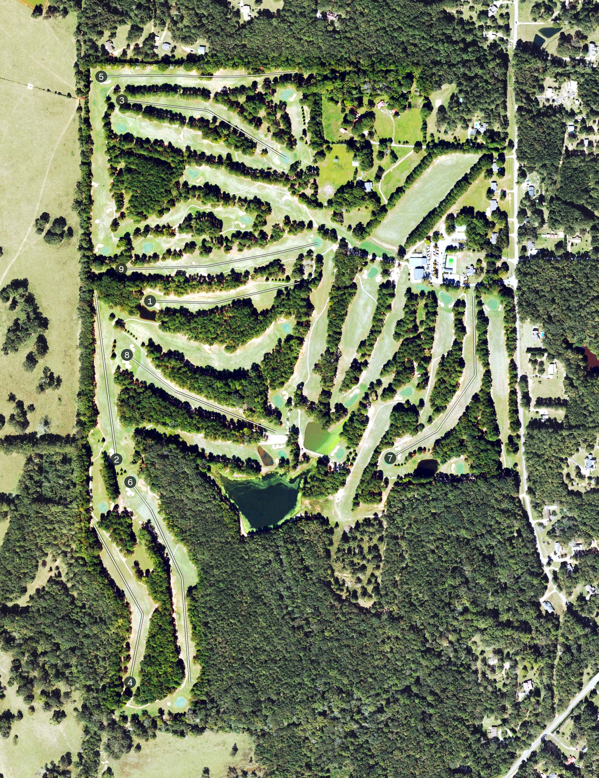 Aerial view of Hickory Hill Golf Course, GA