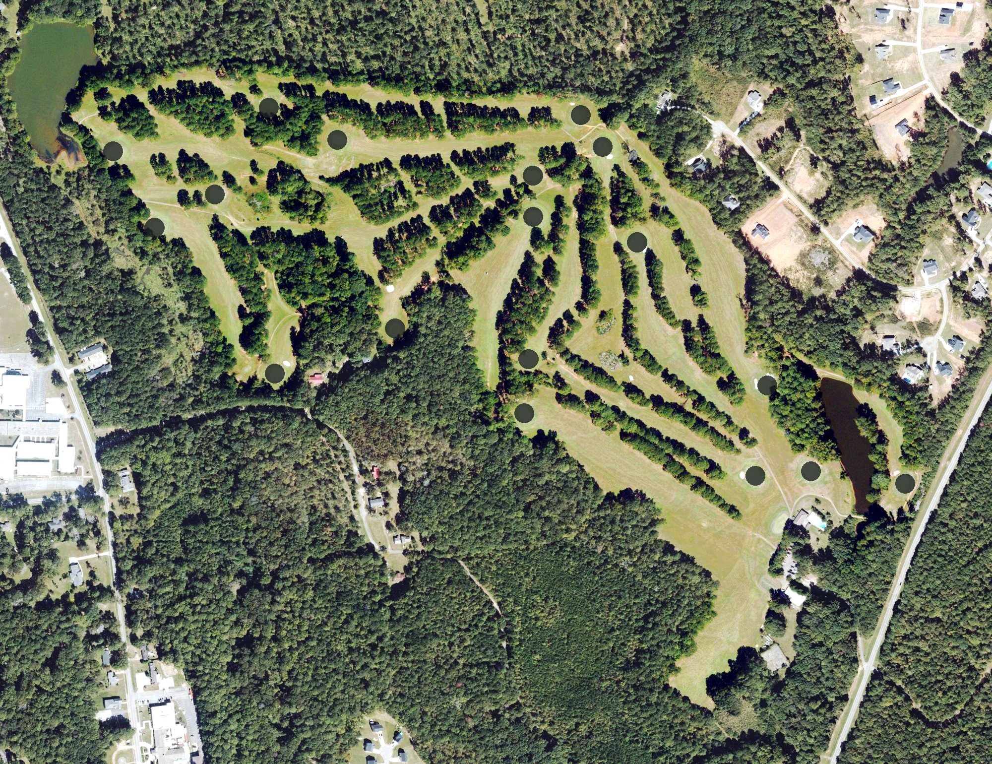 Aerial view of Hunter Pope Country Club, GA