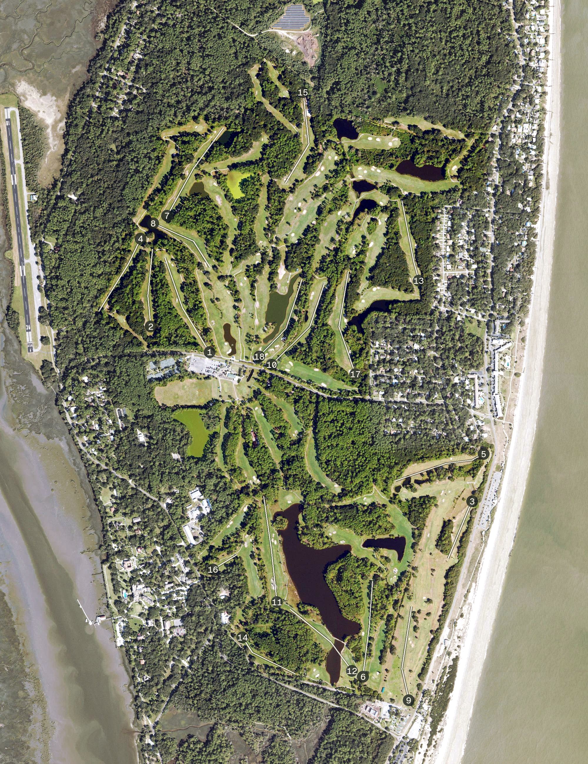 Aerial view of Jekyll Island Golf Club, GA