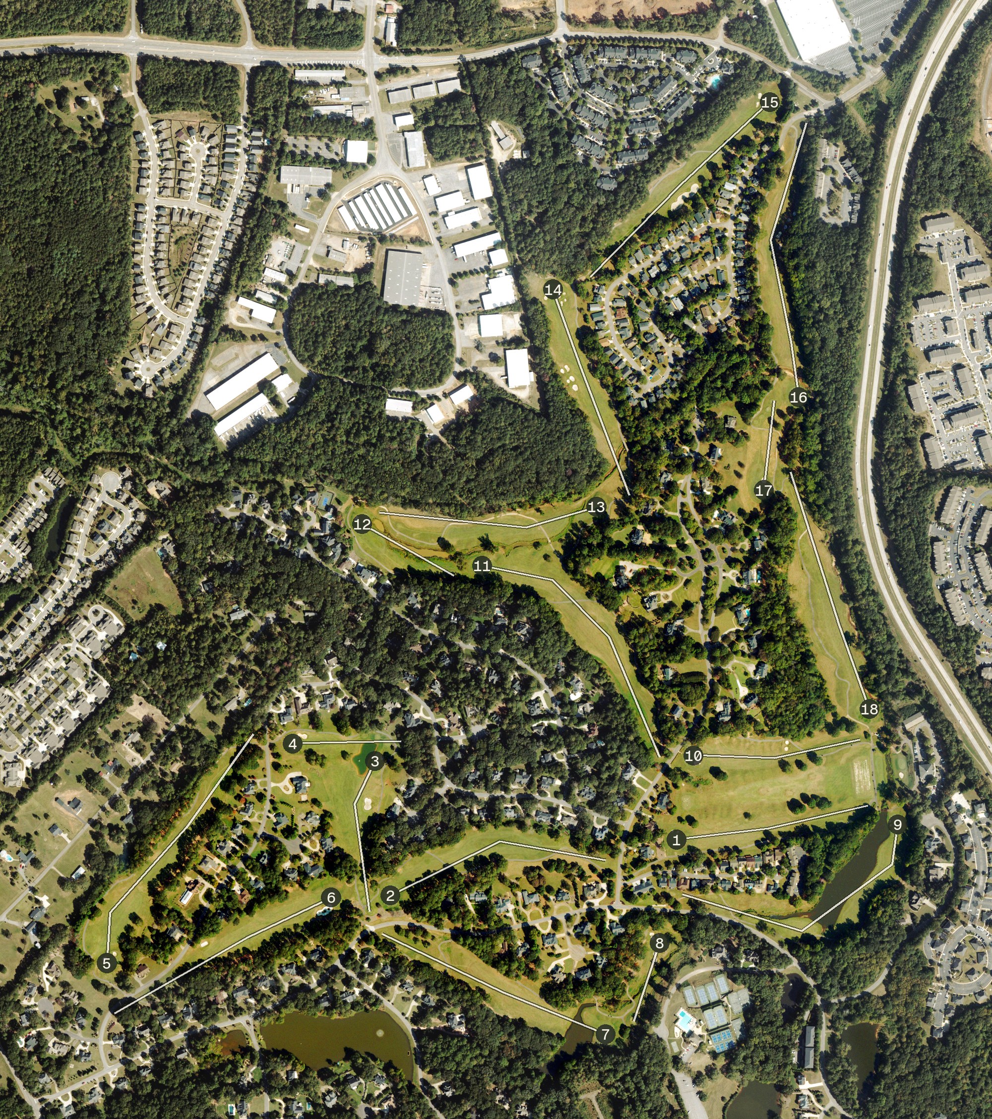 Aerial view of Jennings Mill, GA