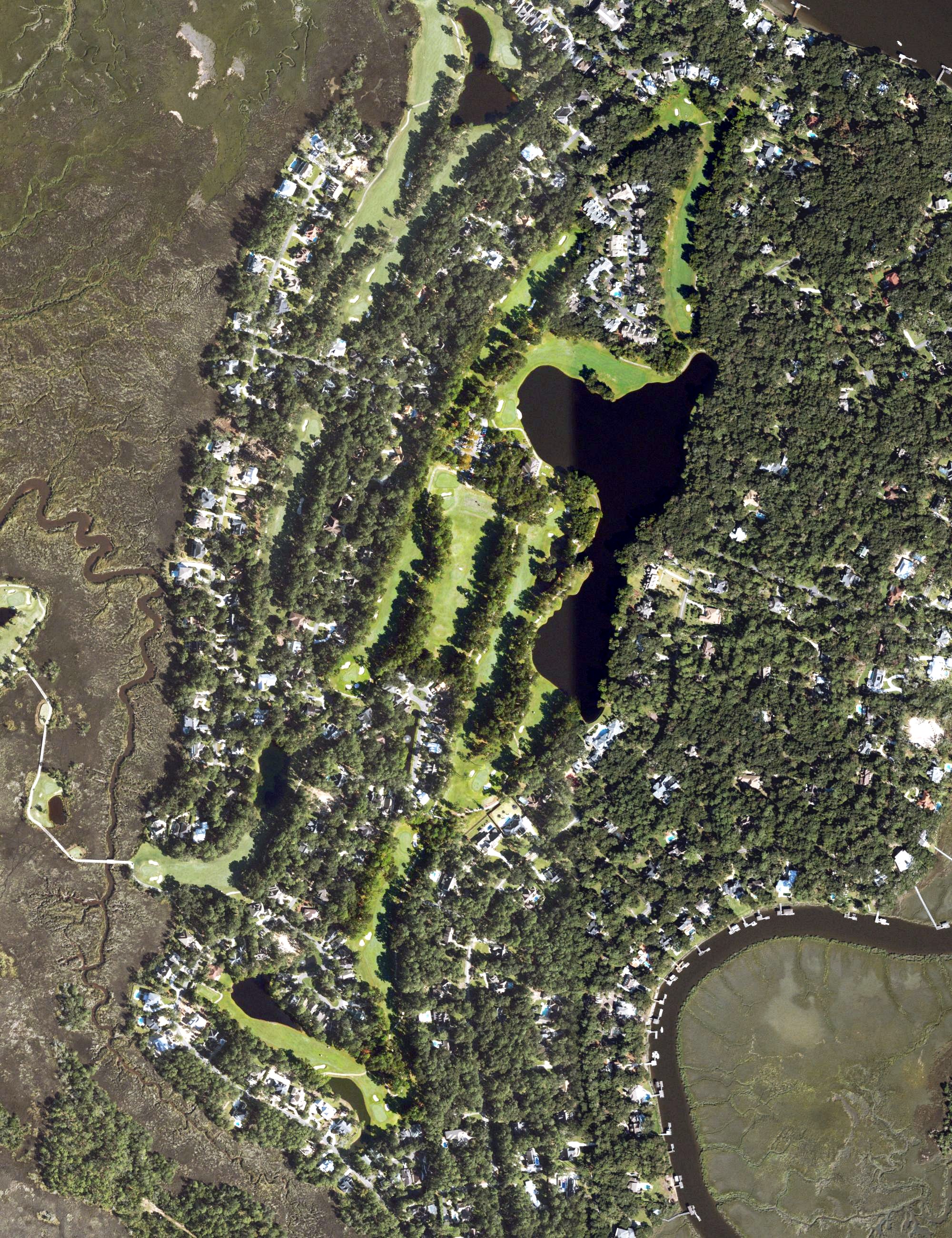 Aerial view of King and Prince Golf Course, GA