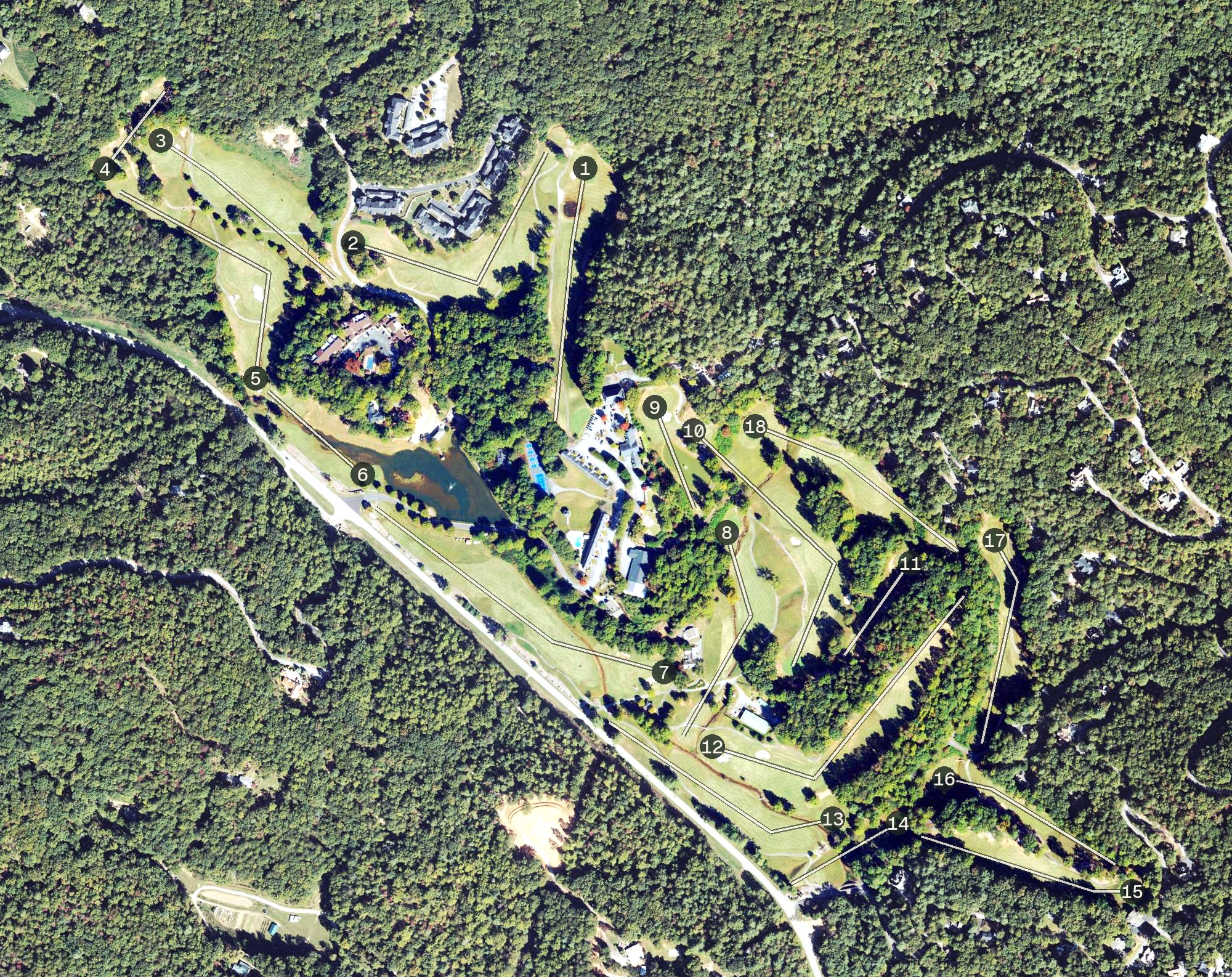 Aerial view of Kingwood Country Club, GA