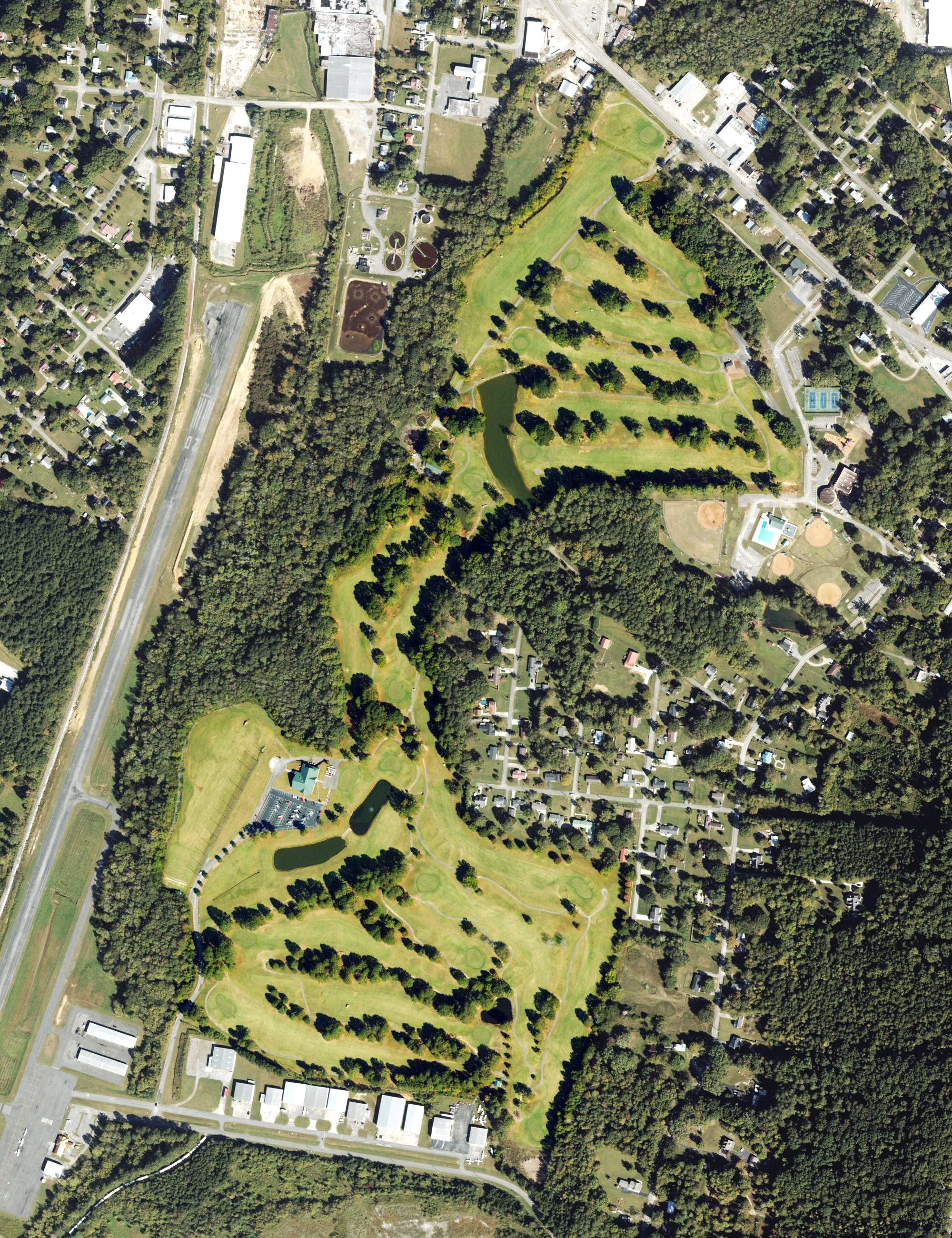 Aerial view of LaFayette Golf Course, GA