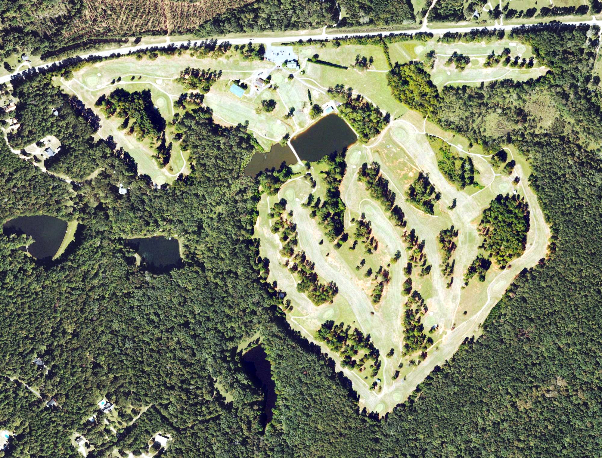 Aerial view of Lake Jonesco Golf Course, GA