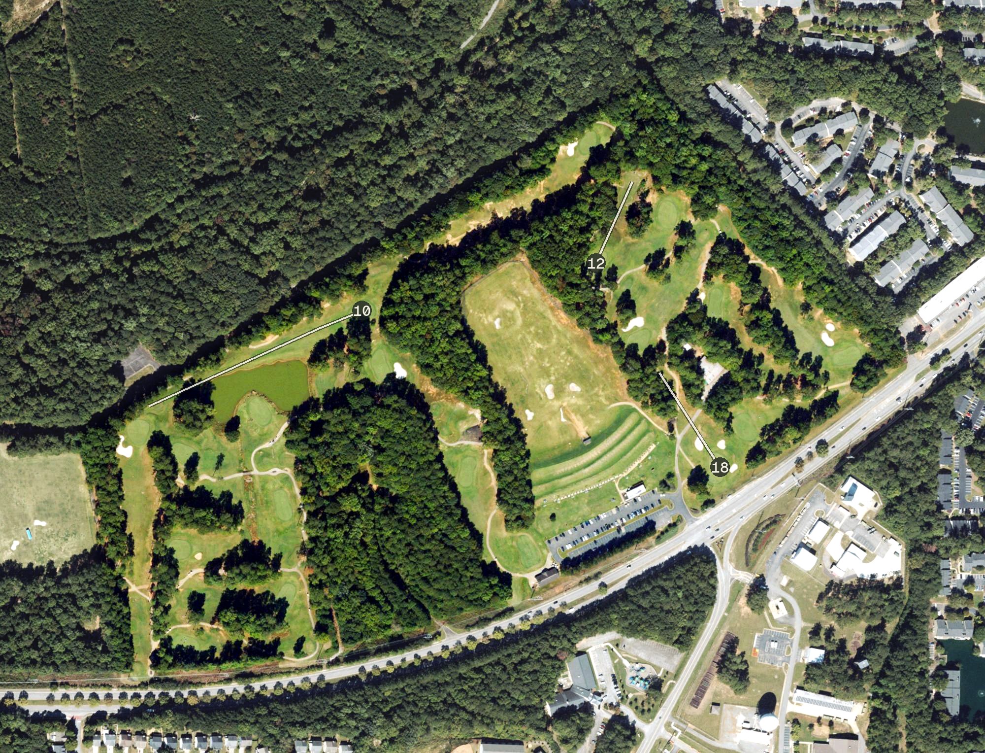 Aerial view of Legacy Golf Links, GA