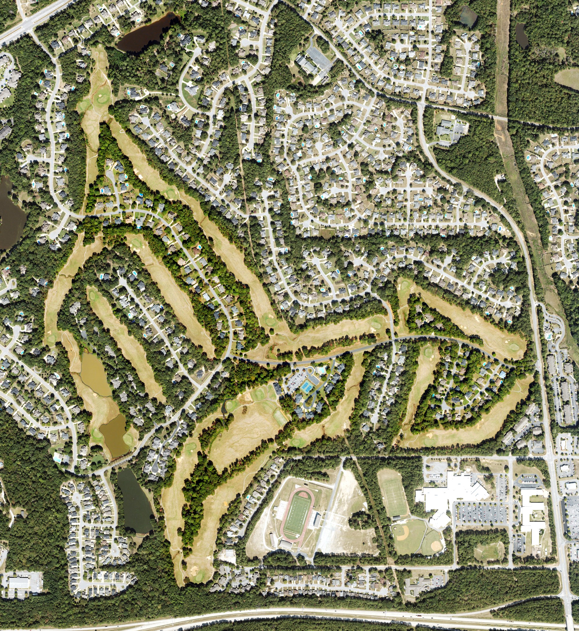 Aerial view of Maple Ridge Golf Course, GA