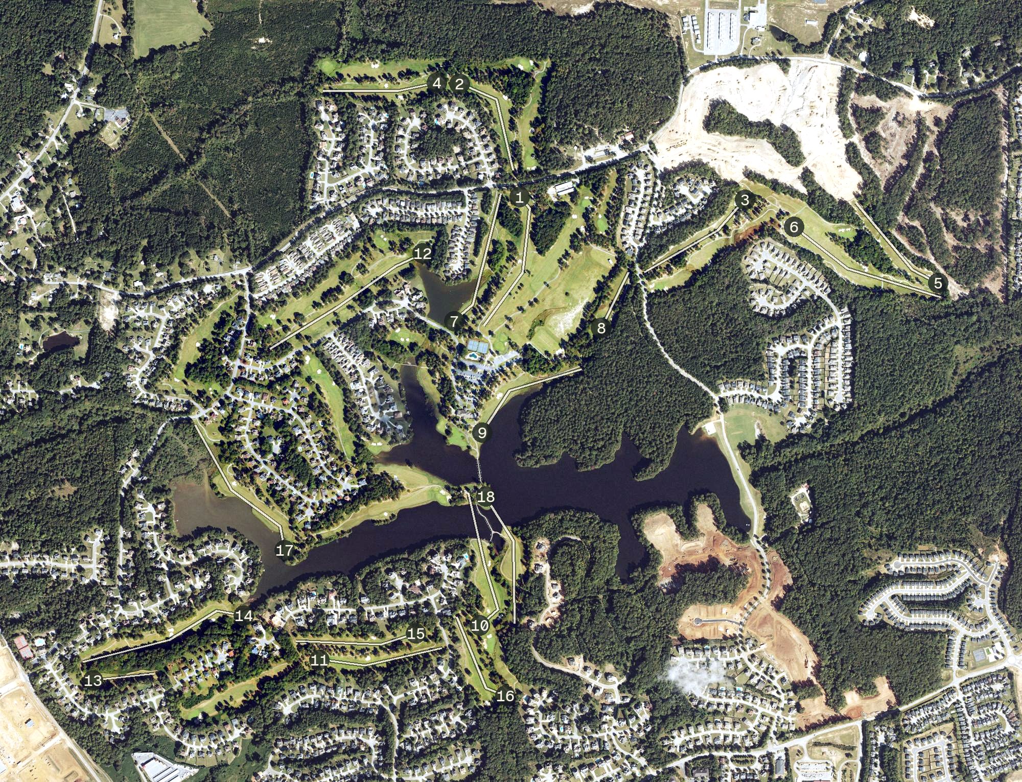 Aerial view of Mirror Lake Golf Club, GA