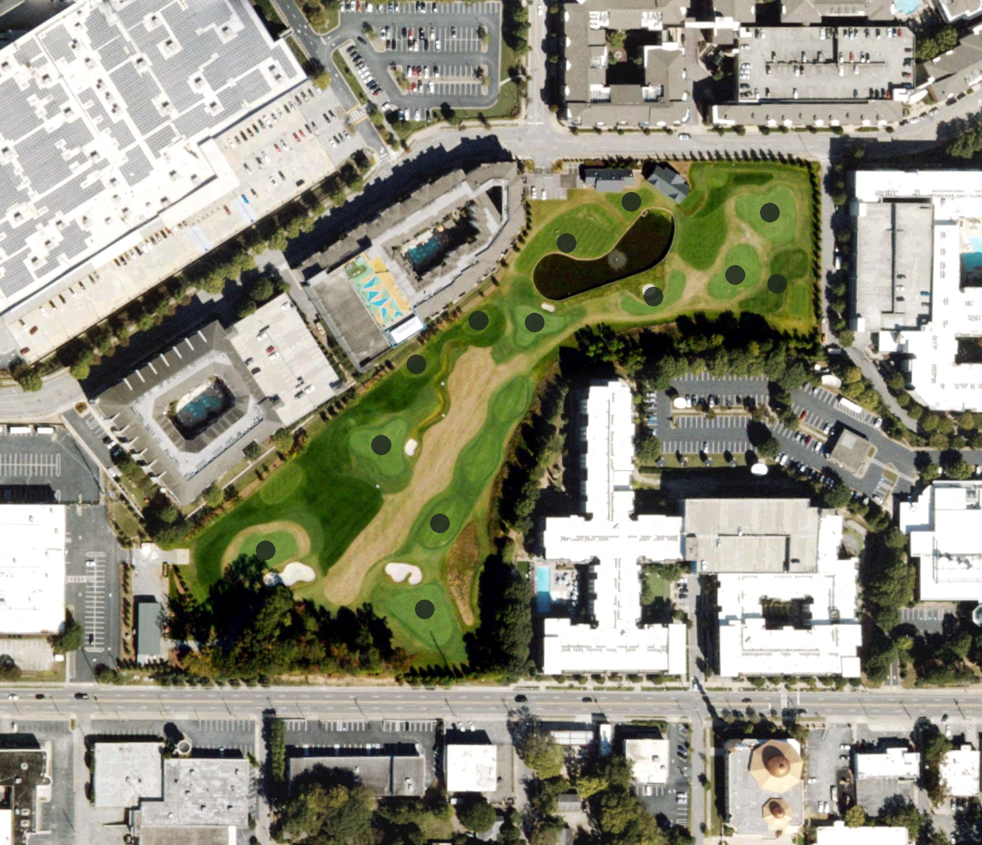 Aerial view of Noonan Golf Facility, GA