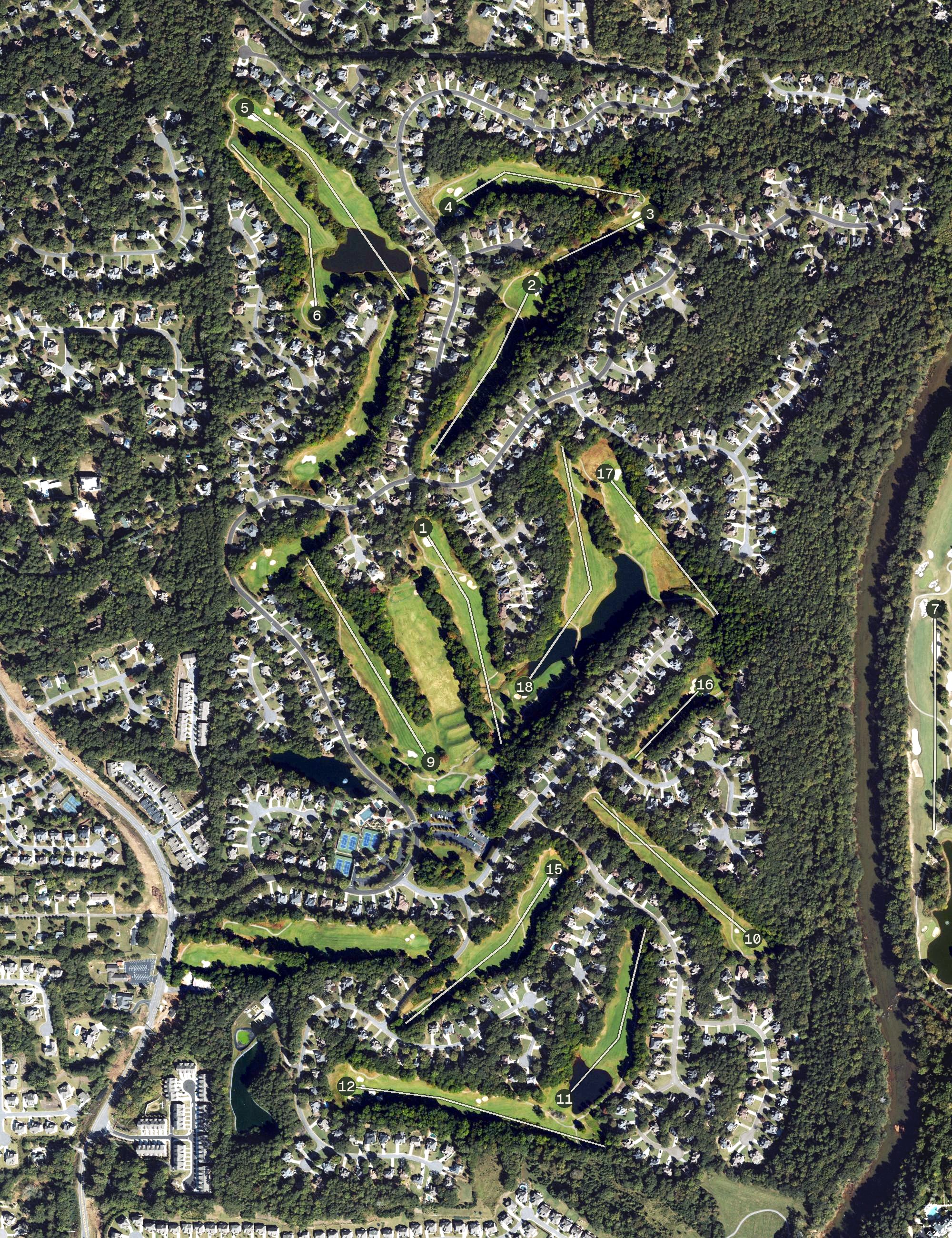 Aerial view of Olde Atlanta Golf Course, GA