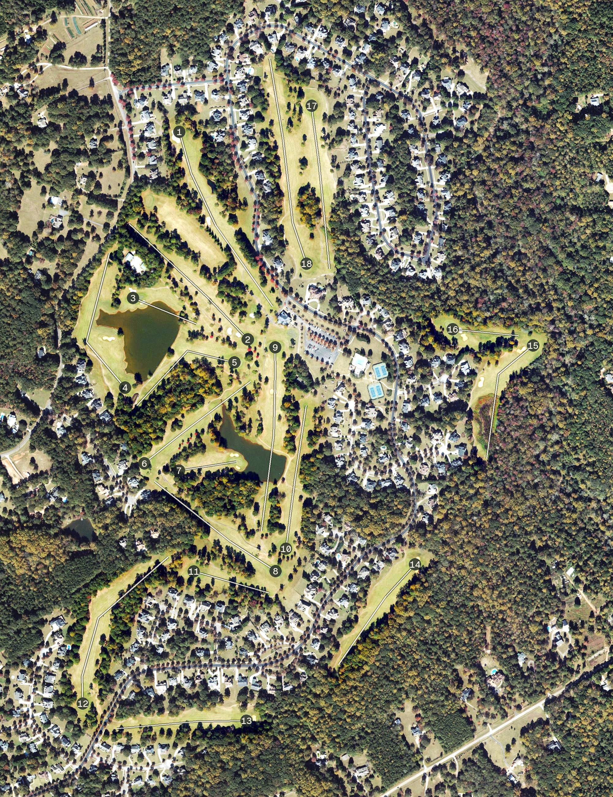 Aerial view of Providence Club, GA