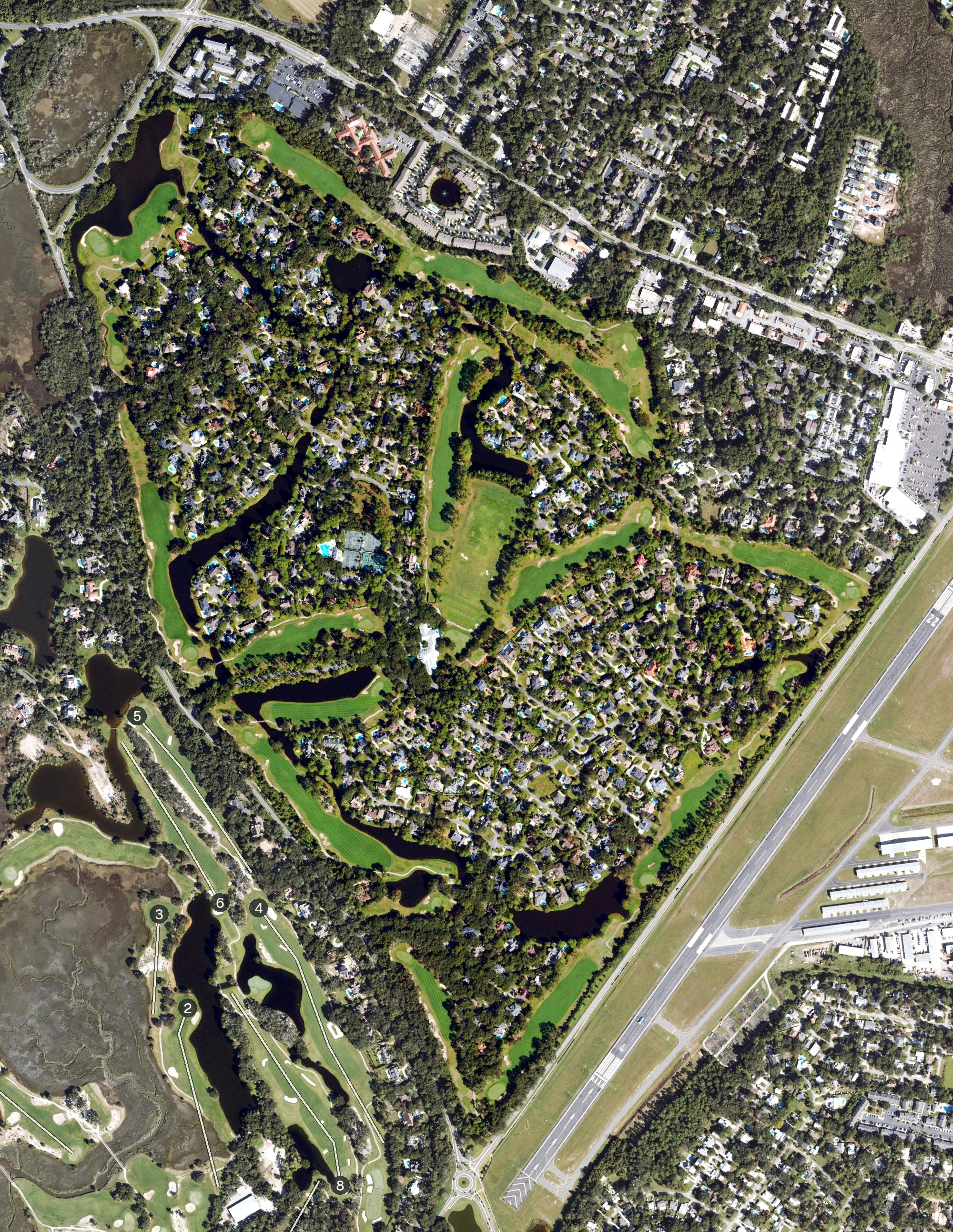 Aerial view of Retreat Course, GA