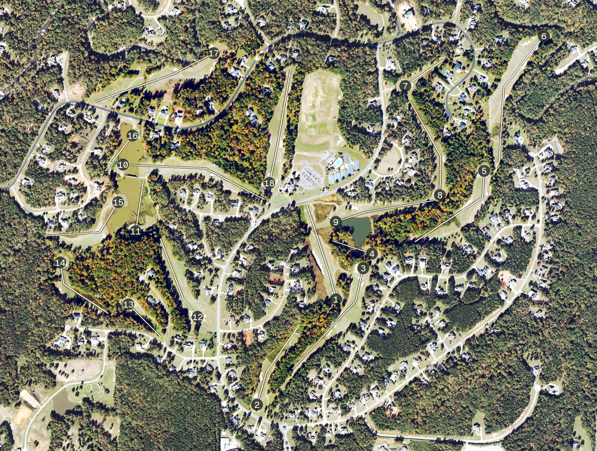 Aerial view of River Forest Golf Club, GA