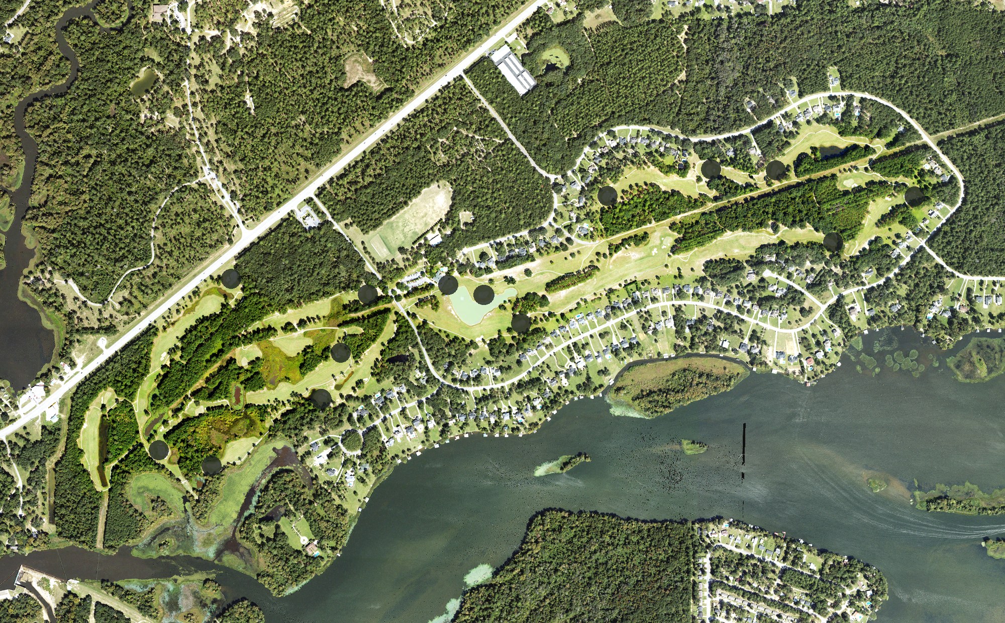 Aerial view of River Pointe Golf Club, GA