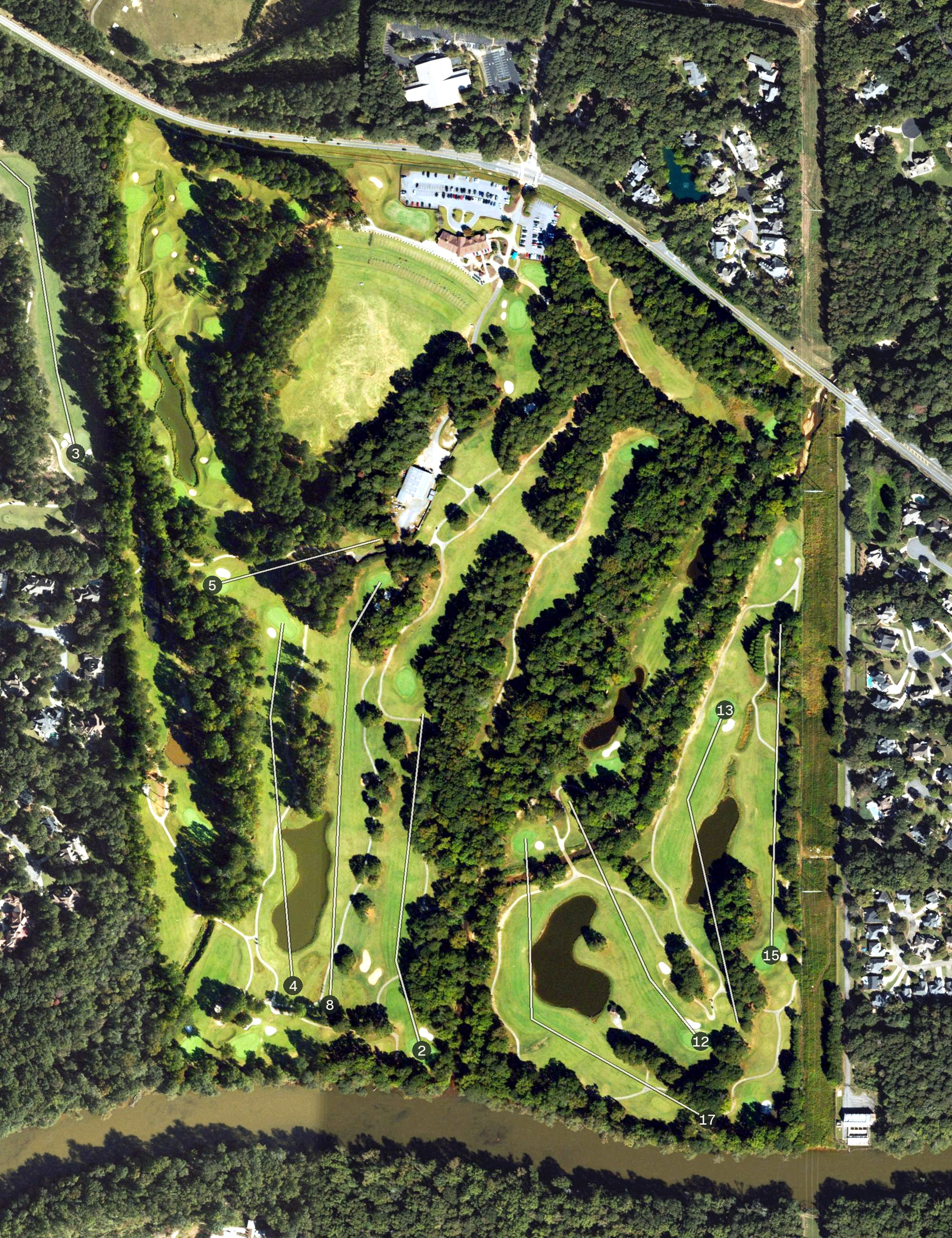Aerial view of RiverPines Golf, GA