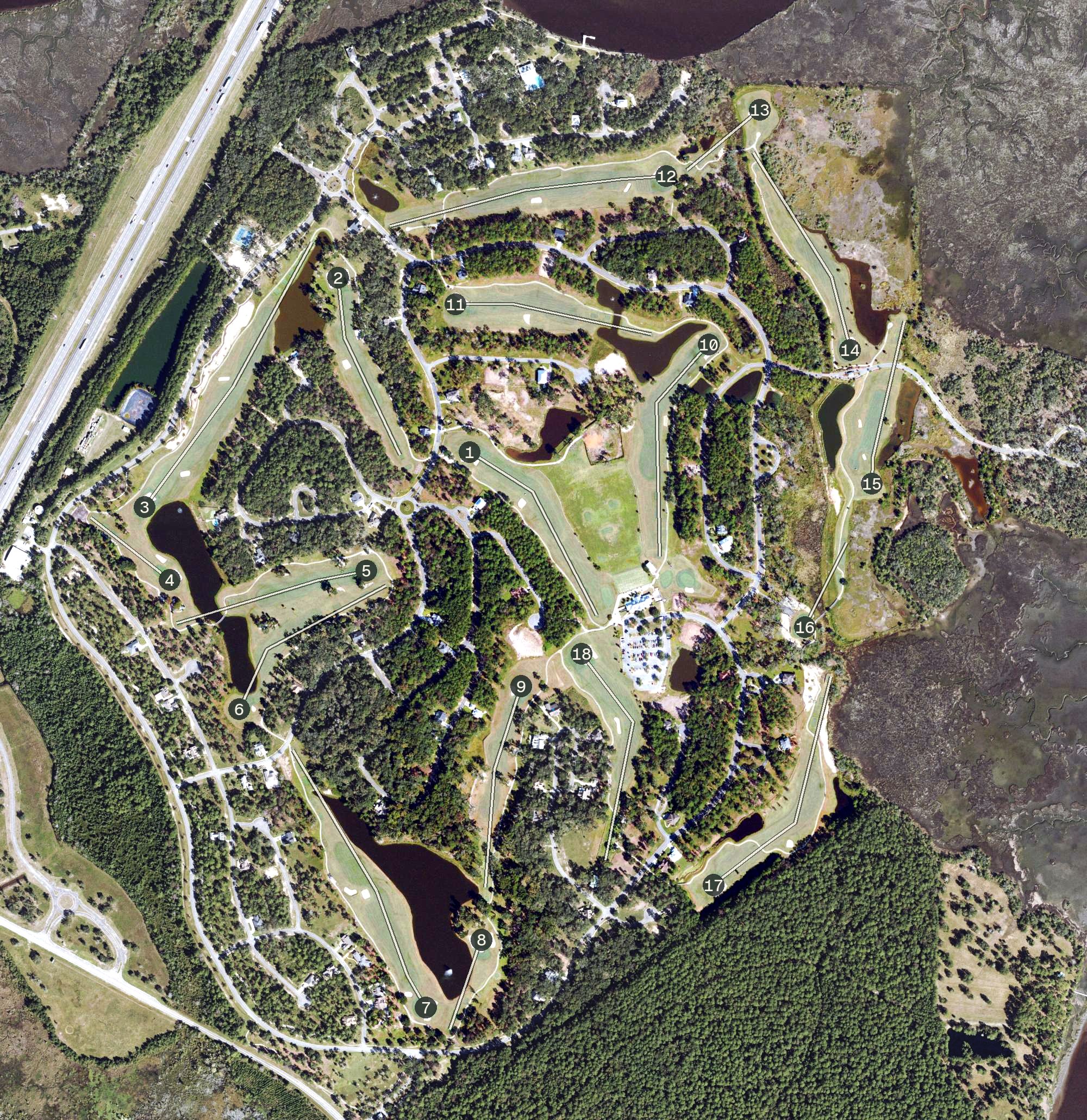 Aerial view of Sanctuary Golf Club, GA