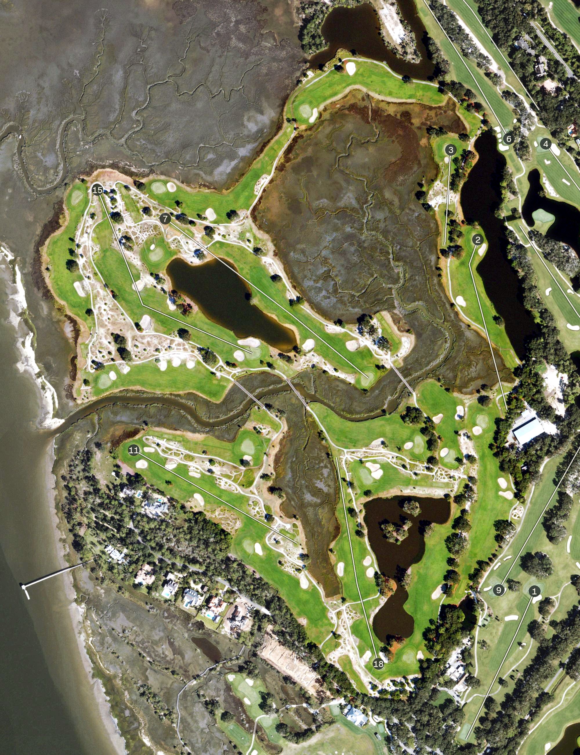 Aerial view of Seaside Course, GA