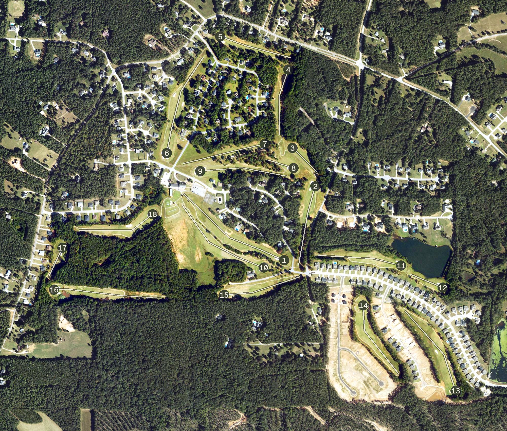 Aerial view of St. Andrews Golf Club, GA