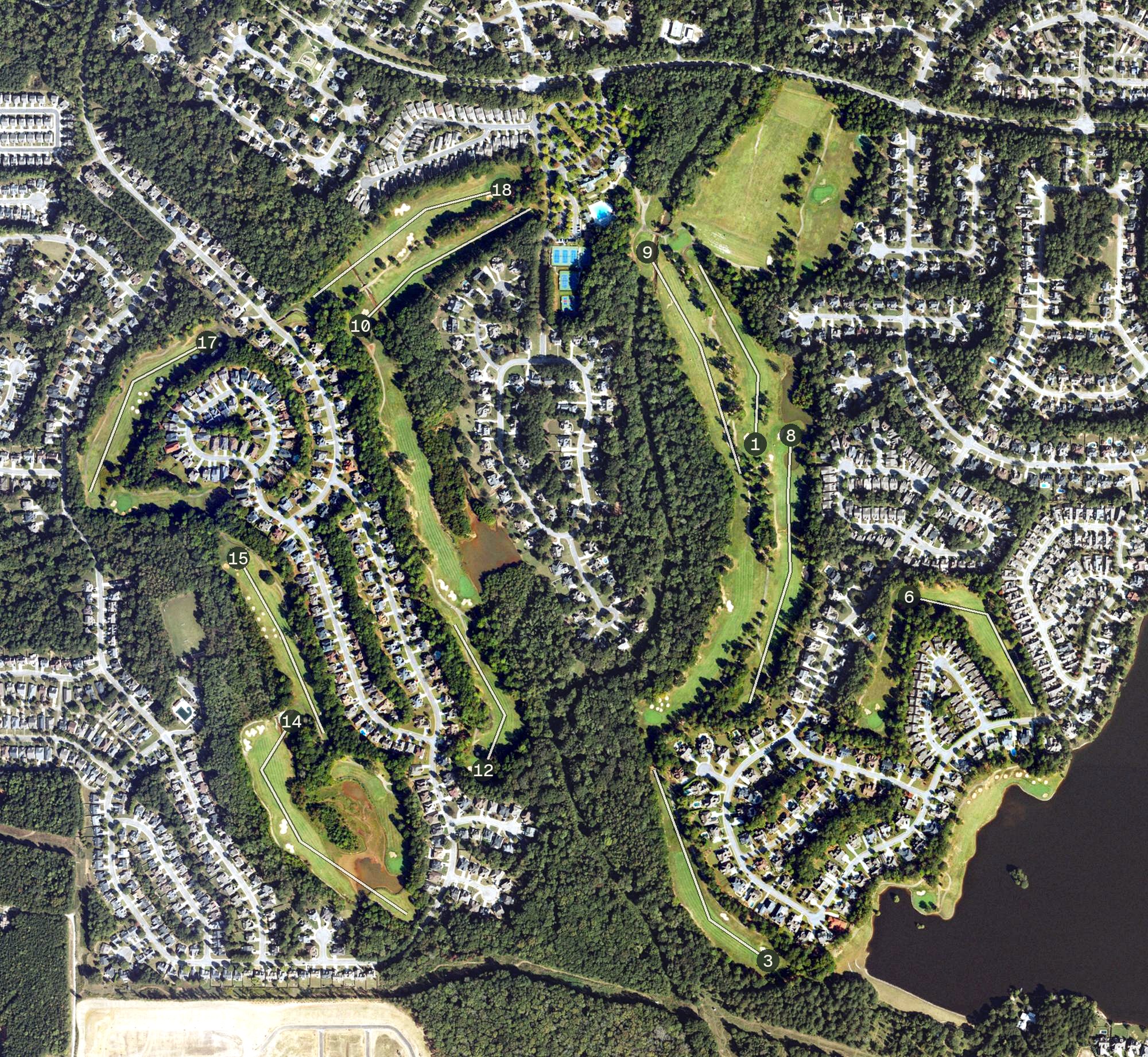 Aerial view of Summer Grove Golf Club, GA
