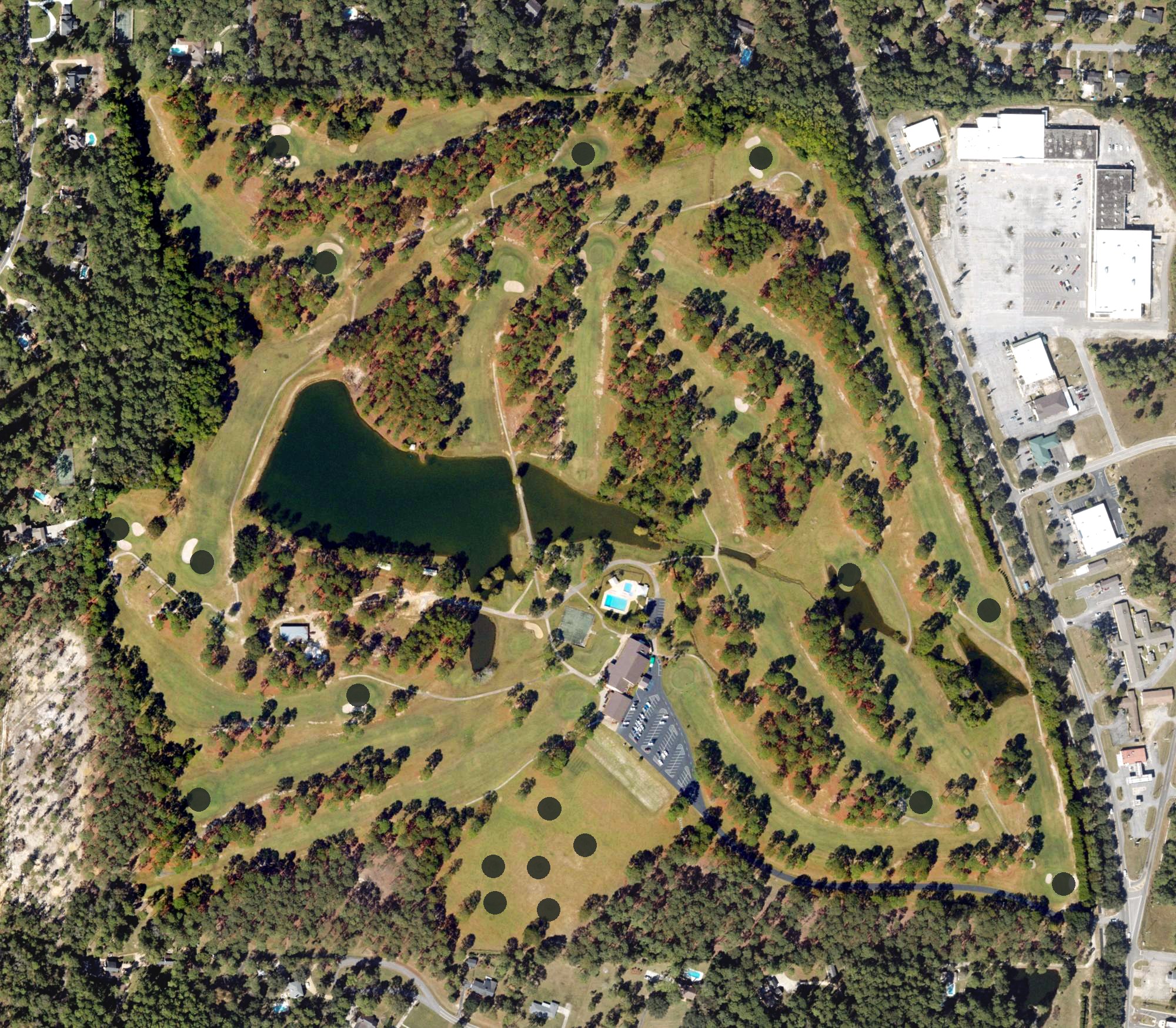 Aerial view of Sunset Country Club, GA