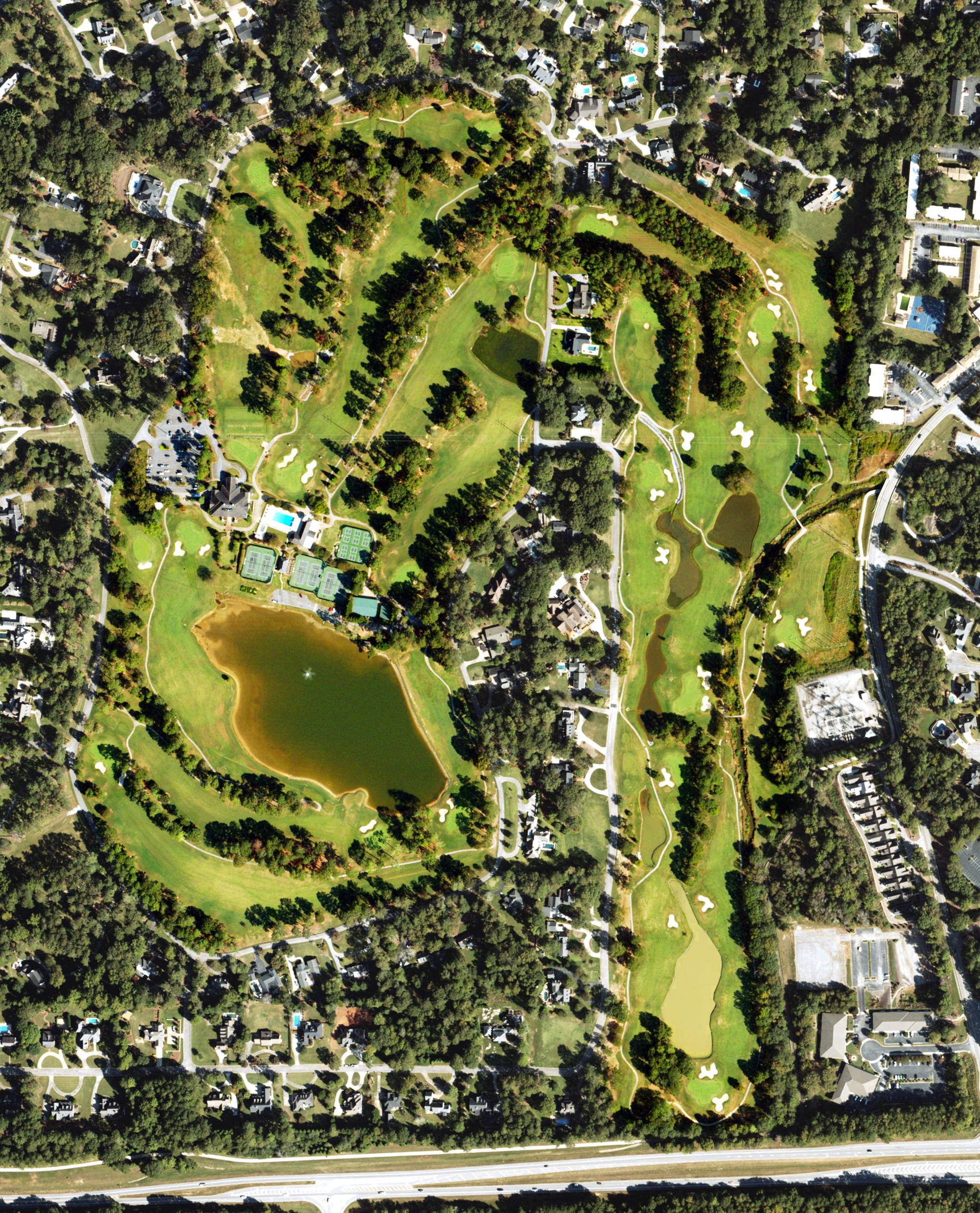 Aerial view of Sunset Hills Country Club, GA