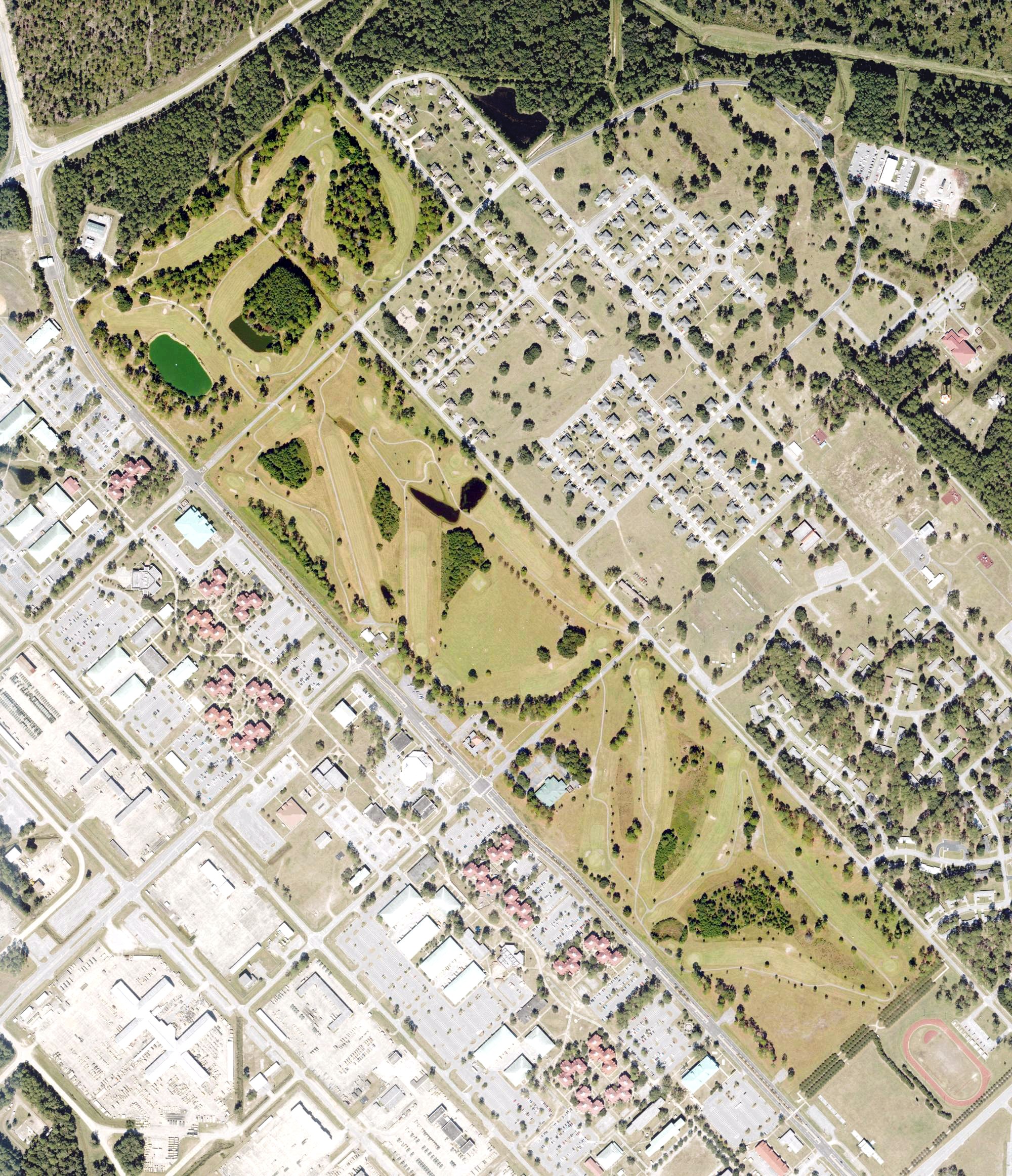 Aerial view of Taylors Creek Golf Course, GA