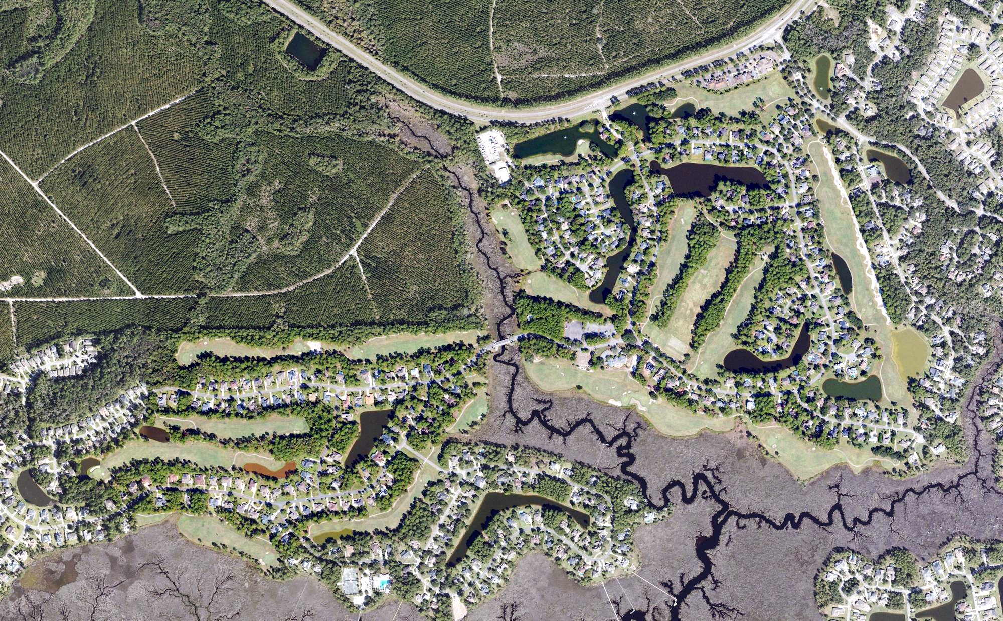 Aerial view of The Club at Osprey Cove, GA