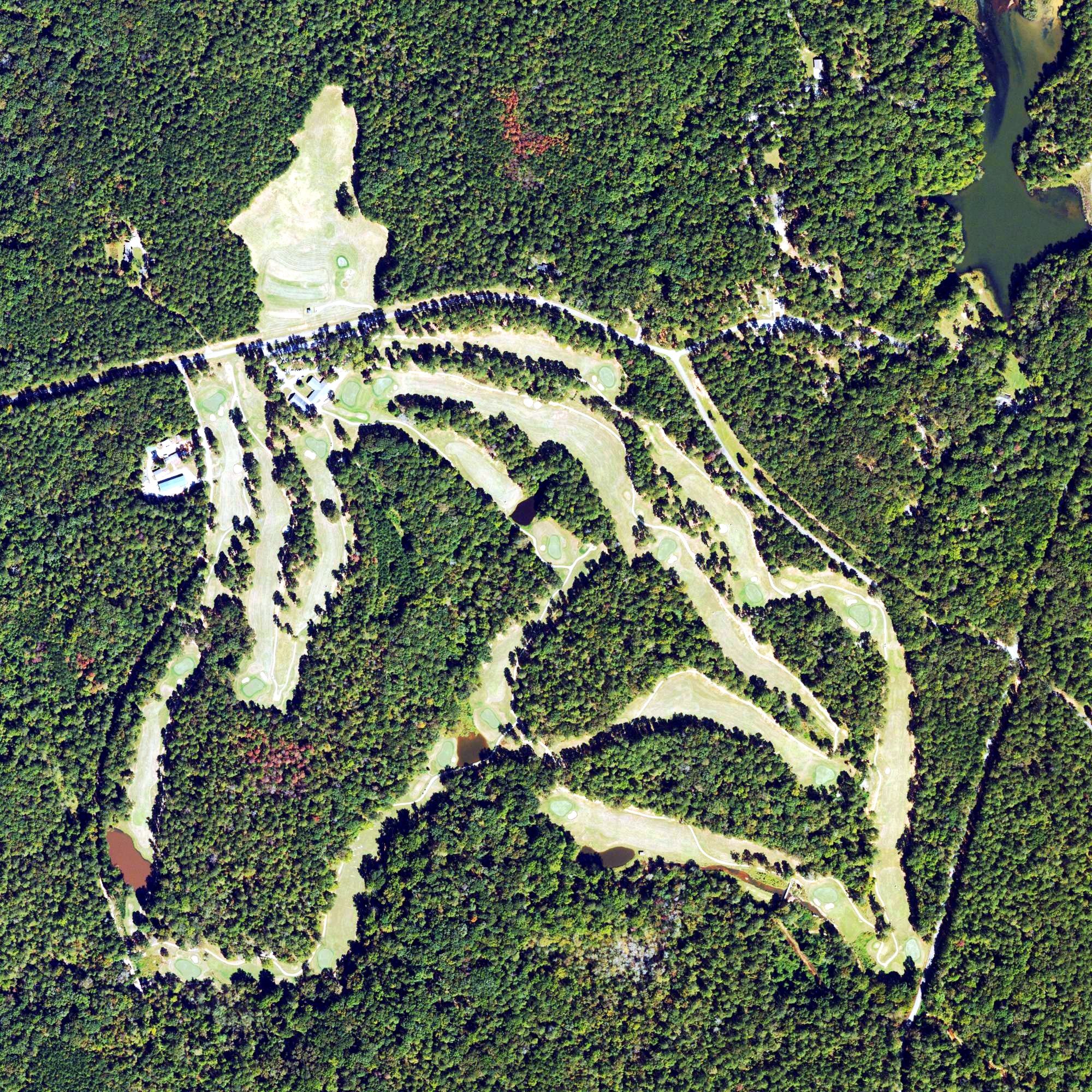 Aerial view of The Creek Golf Course at Hard Labor, GA