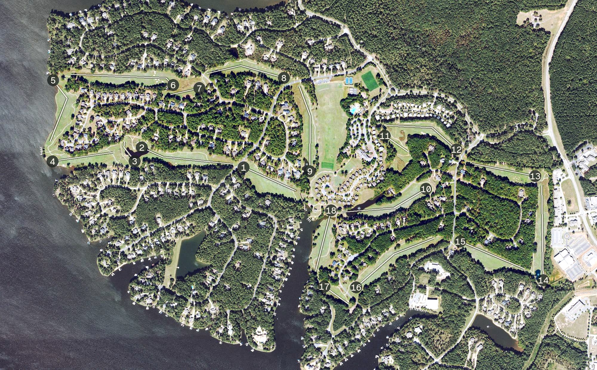 Aerial view of The Landing, GA