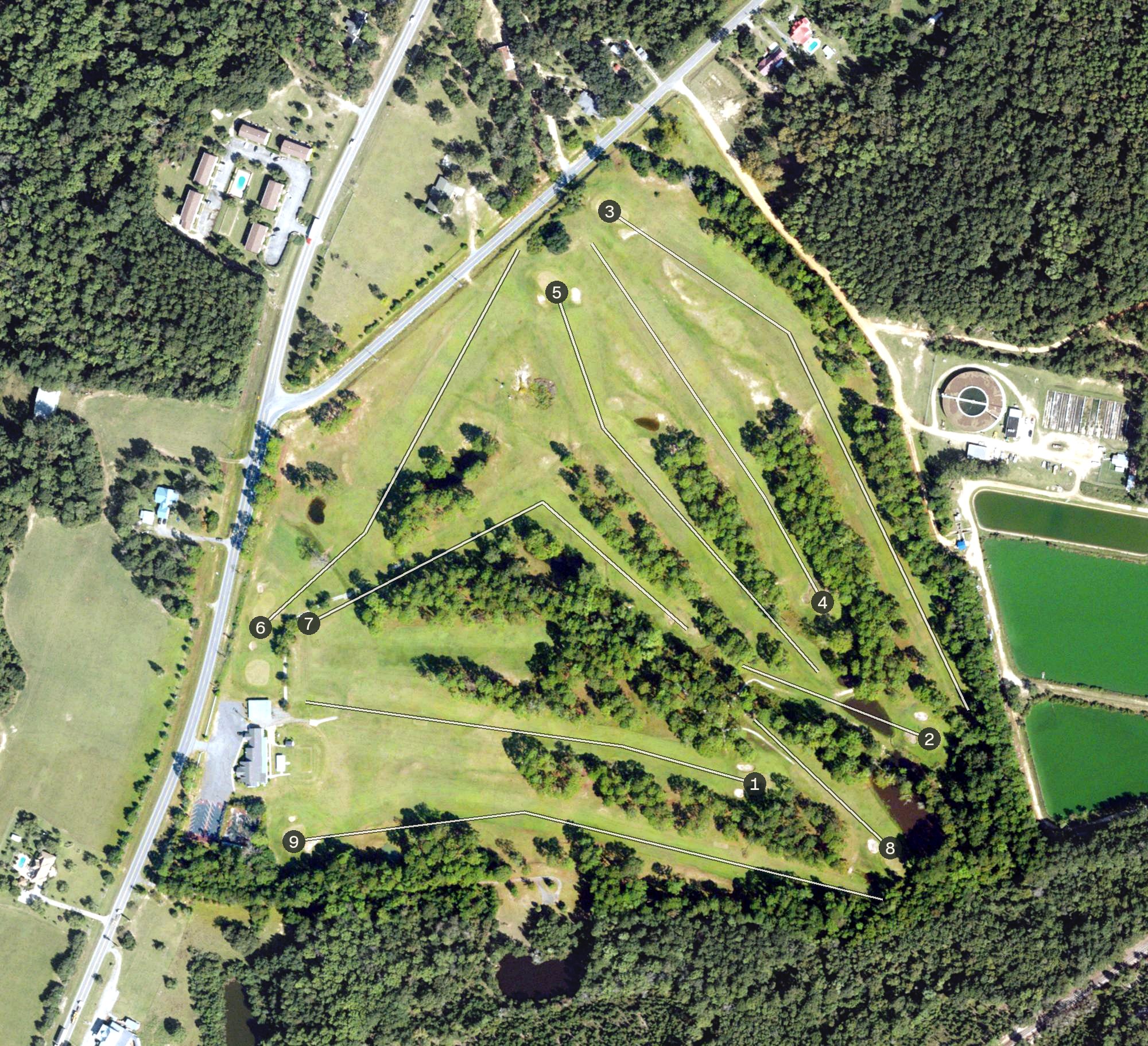 Aerial view of Twisted Pine Golf Course, GA