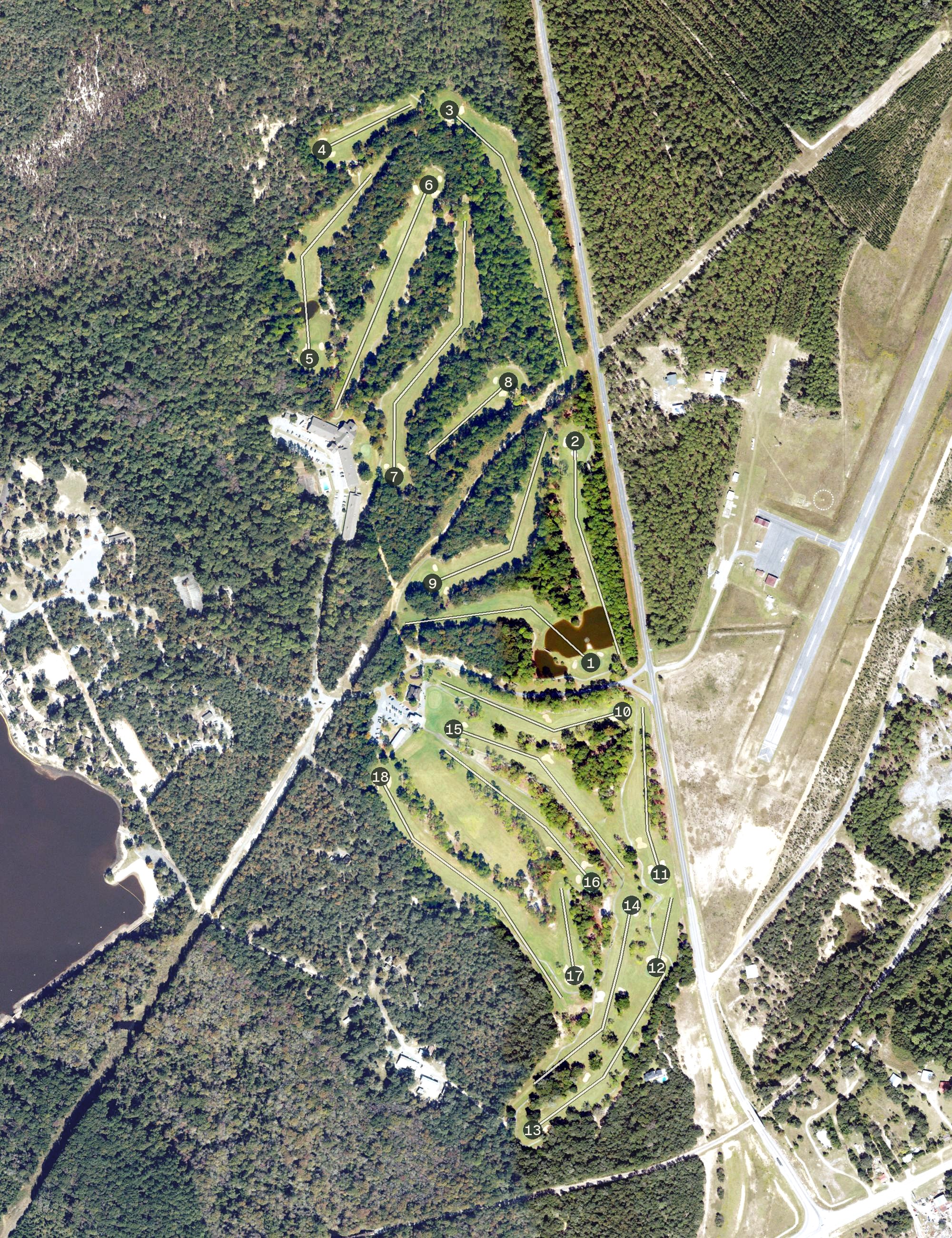 Aerial view of Wallace Adams Golf Course, GA