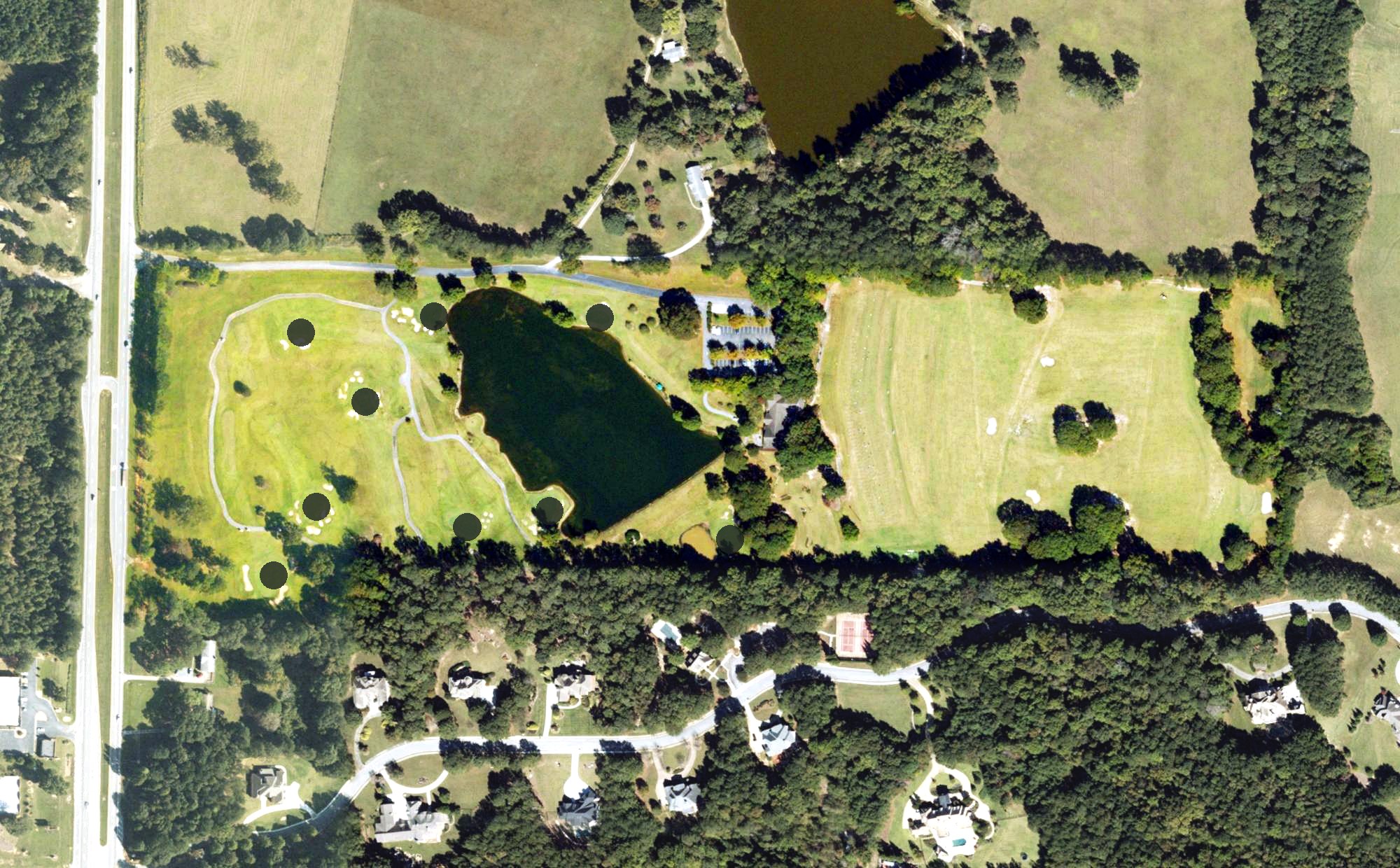 Aerial view of Wendell Coffee Golf & Event Center, GA