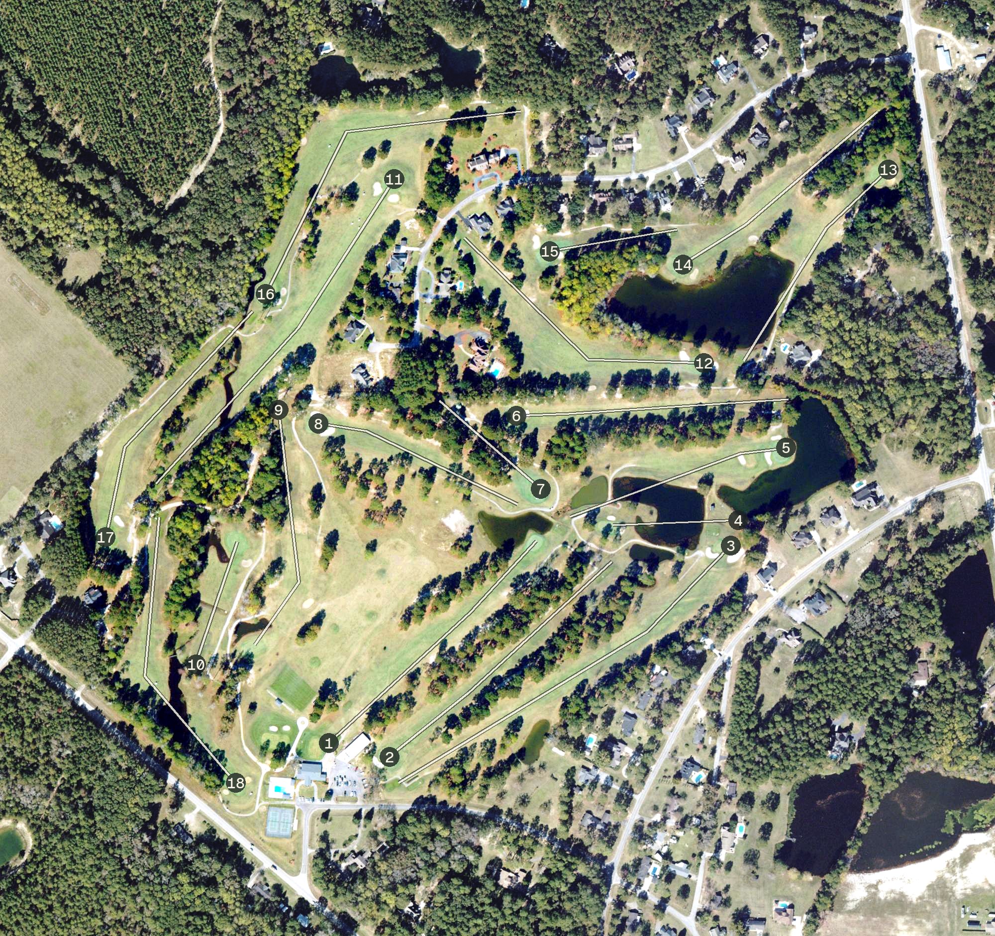Aerial view of Willow Lake Golf Club, GA