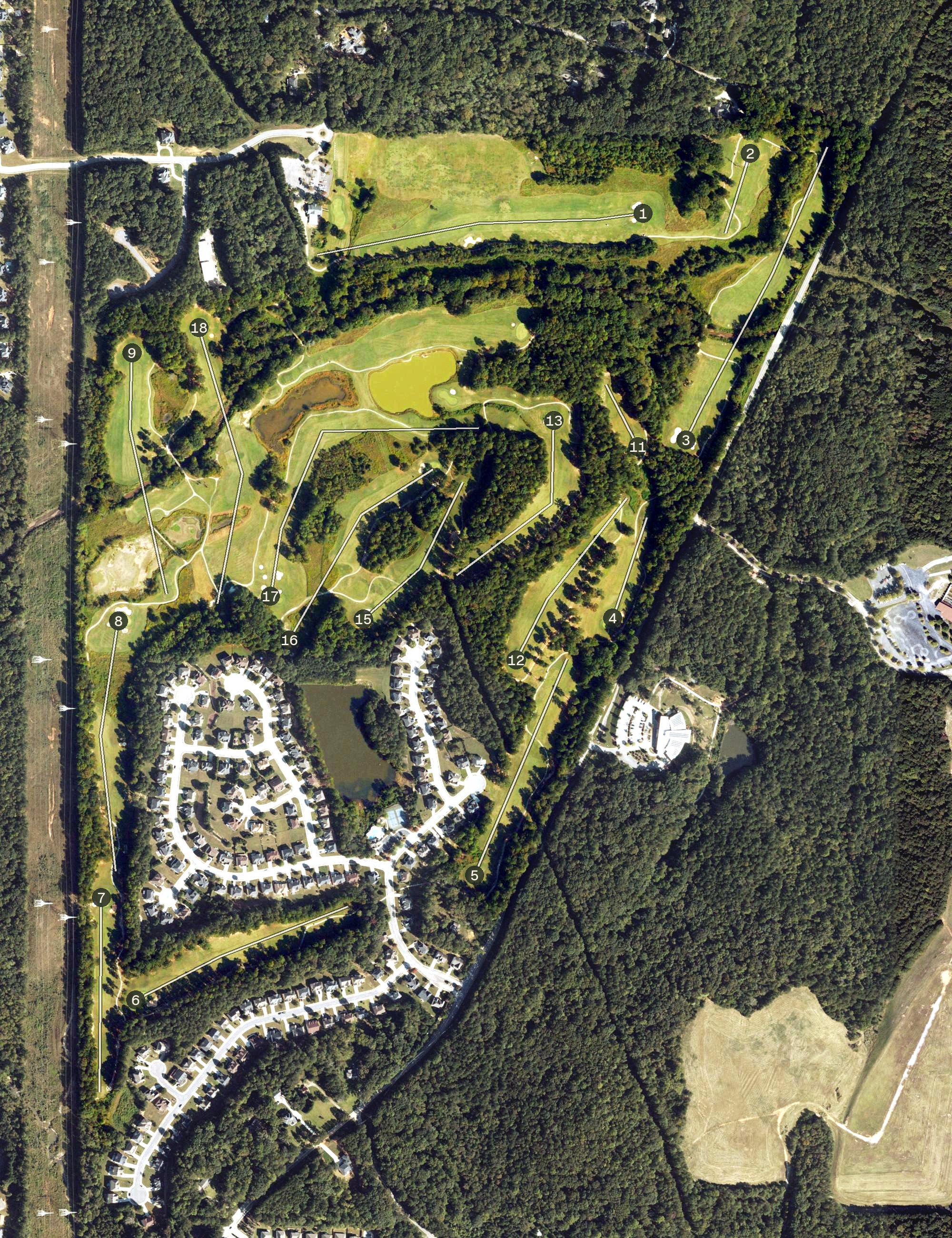 Aerial view of Wolf Creek Golf Course, GA